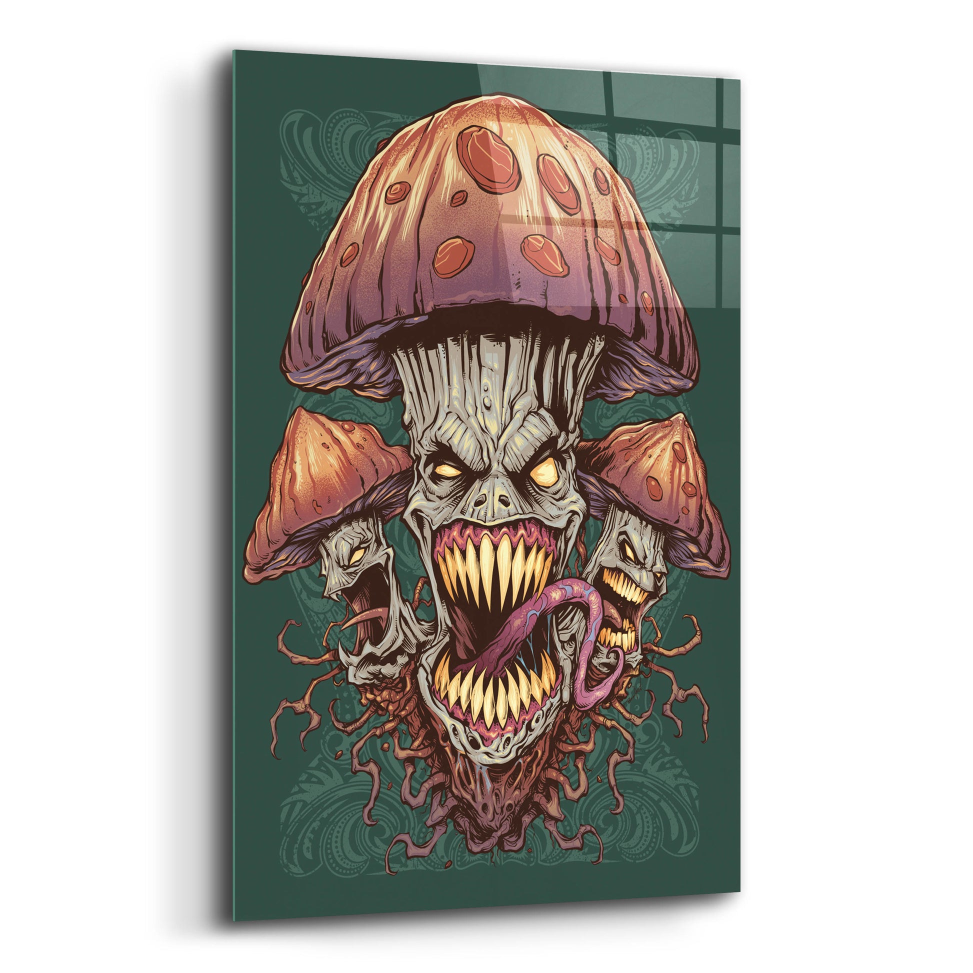 Epic Art 'Evil Mushroom Color Scheme 02' by Flyland Designs, Acrylic Glass Wall Art,12x16