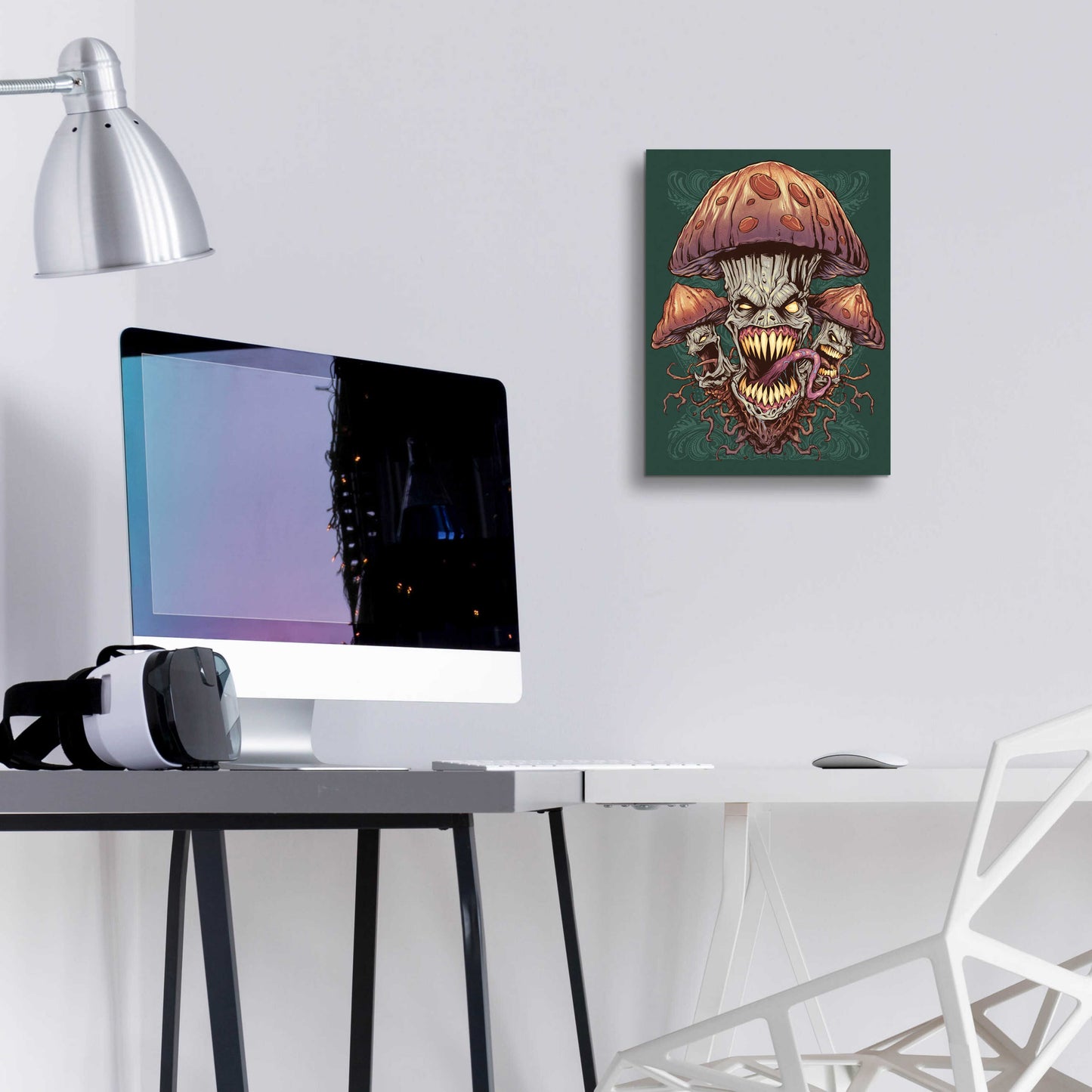 Epic Art 'Evil Mushroom Color Scheme 02' by Flyland Designs, Acrylic Glass Wall Art,12x16