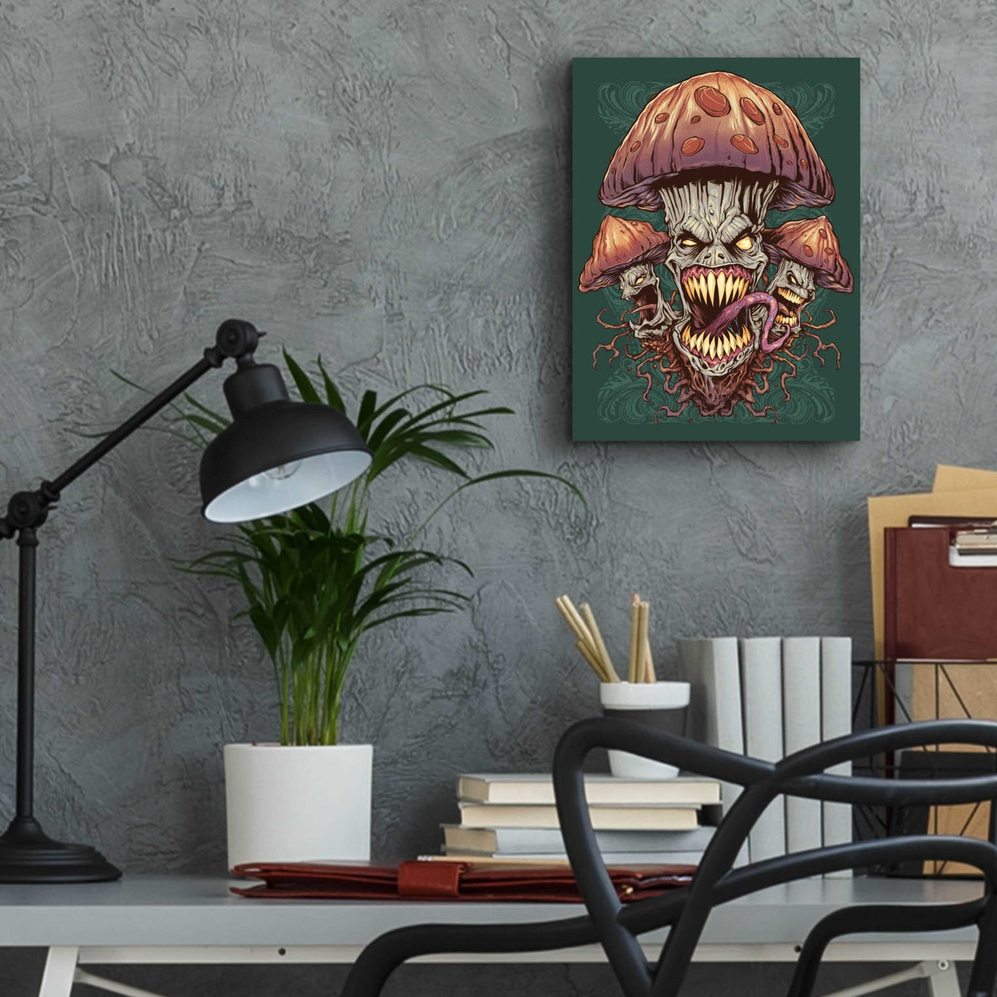 Epic Art 'Evil Mushroom Color Scheme 02' by Flyland Designs, Acrylic Glass Wall Art,12x16