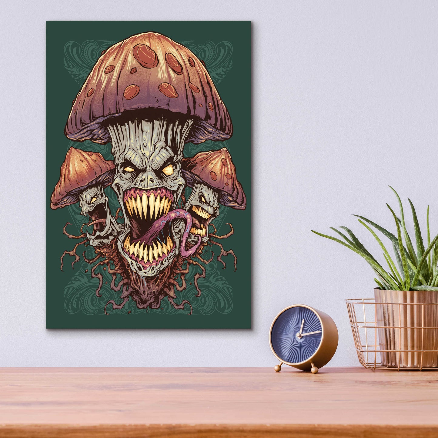 Epic Art 'Evil Mushroom Color Scheme 02' by Flyland Designs, Acrylic Glass Wall Art,12x16