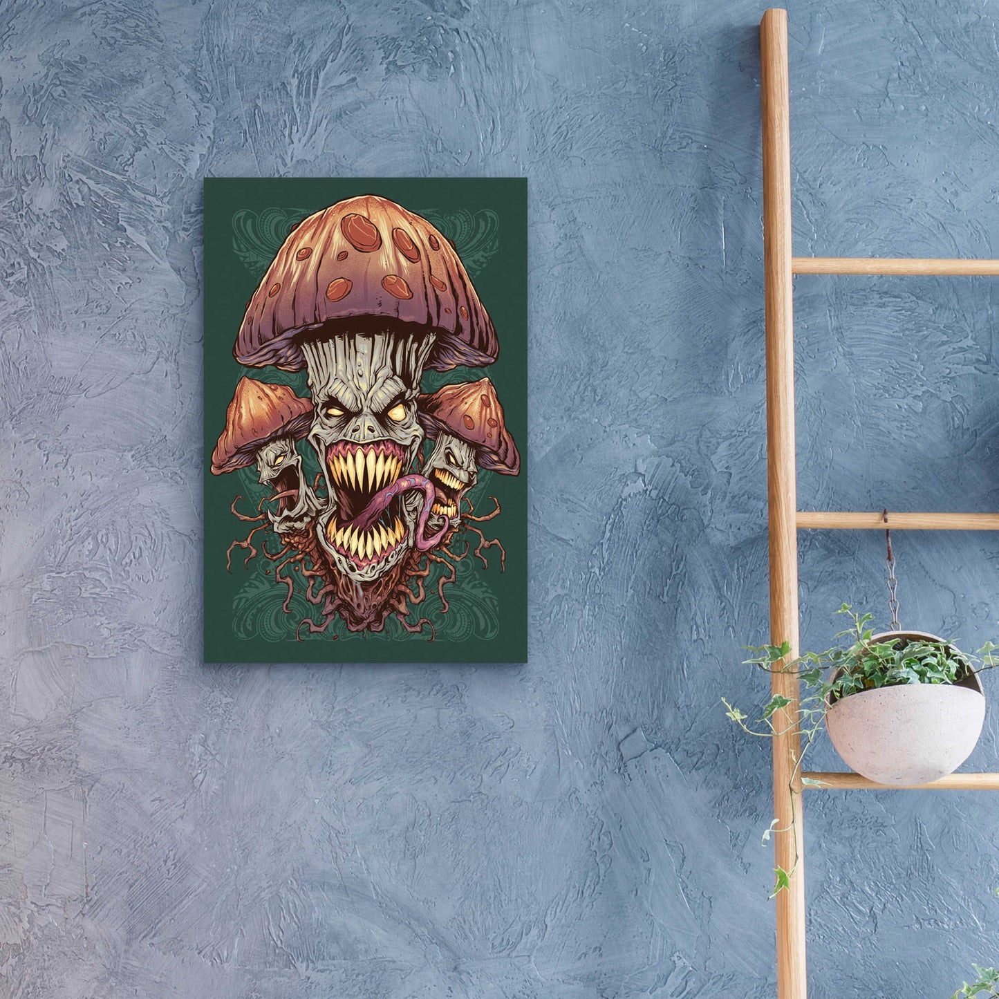 Epic Art 'Evil Mushroom Color Scheme 02' by Flyland Designs, Acrylic Glass Wall Art,16x24