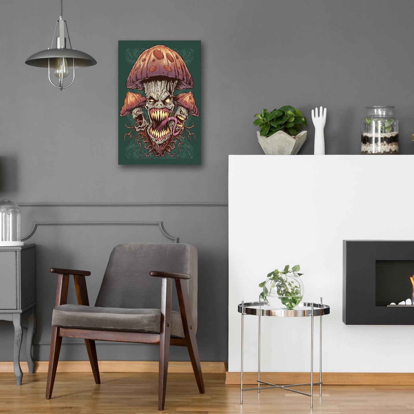 Epic Art 'Evil Mushroom Color Scheme 02' by Flyland Designs, Acrylic Glass Wall Art,16x24