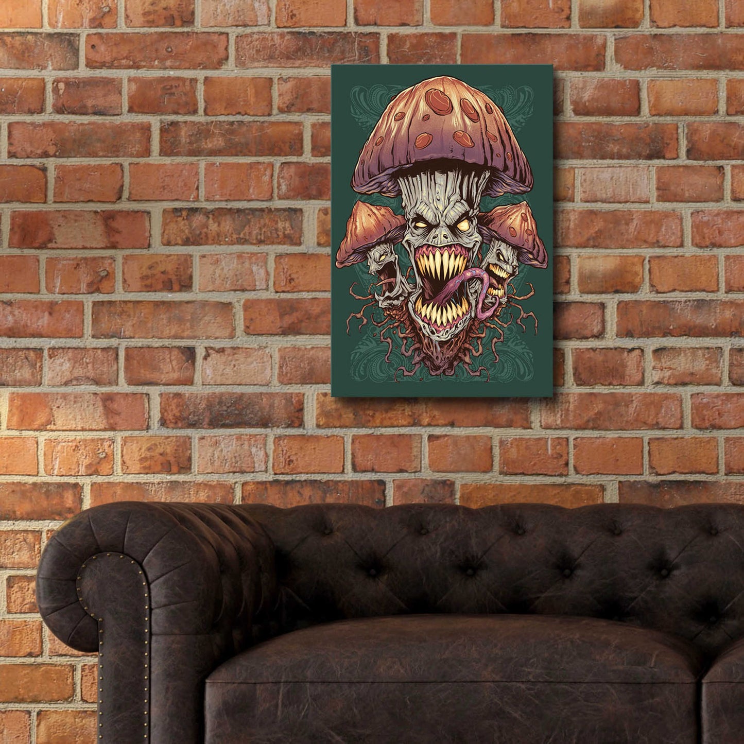 Epic Art 'Evil Mushroom Color Scheme 02' by Flyland Designs, Acrylic Glass Wall Art,16x24