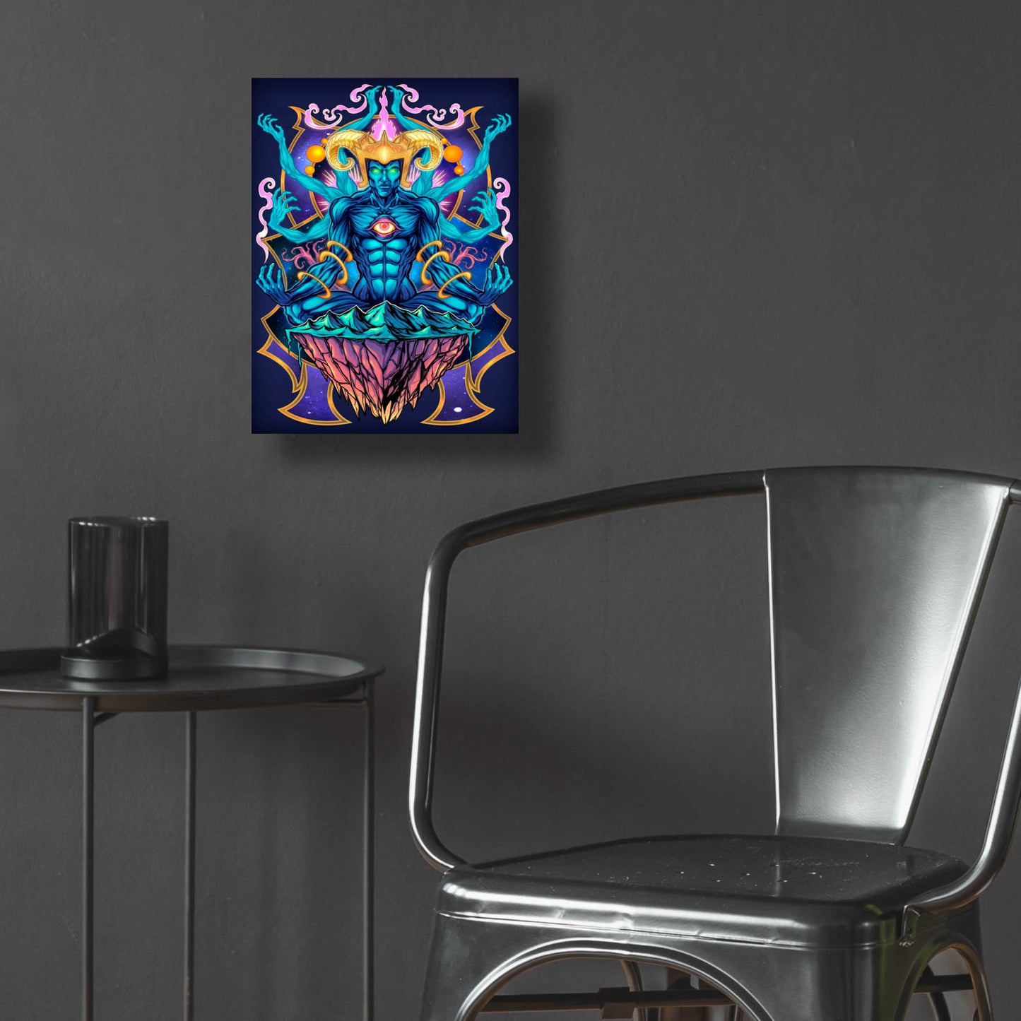 Epic Art 'Psychedelic Meditating God' by Flyland Designs, Acrylic Glass Wall Art,12x16