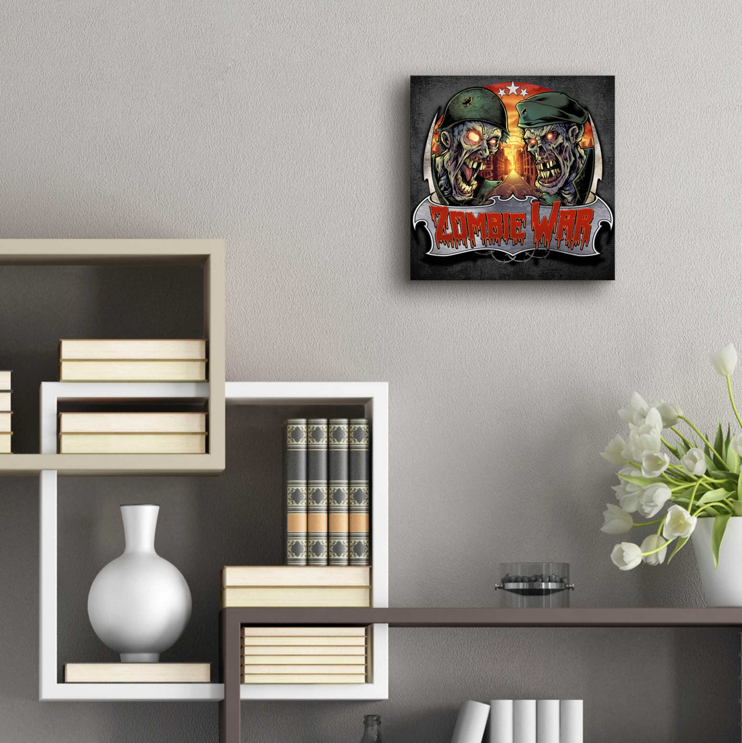 Epic Art 'Zombie War Soldiers' by Flyland Designs, Acrylic Glass Wall Art,12x12