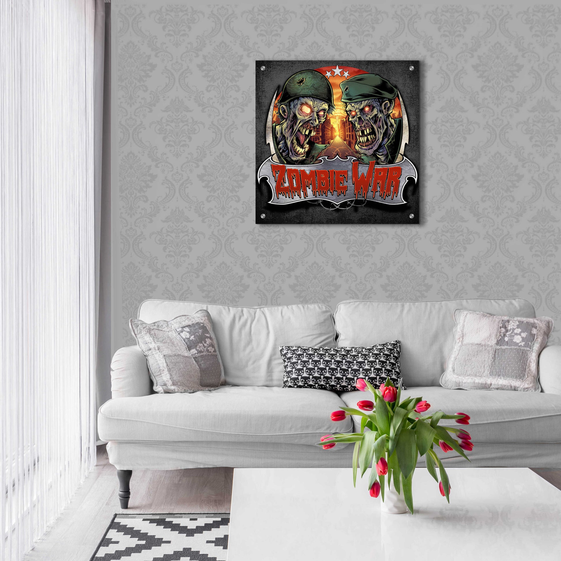 Epic Art 'Zombie War Soldiers' by Flyland Designs, Acrylic Glass Wall Art,24x24