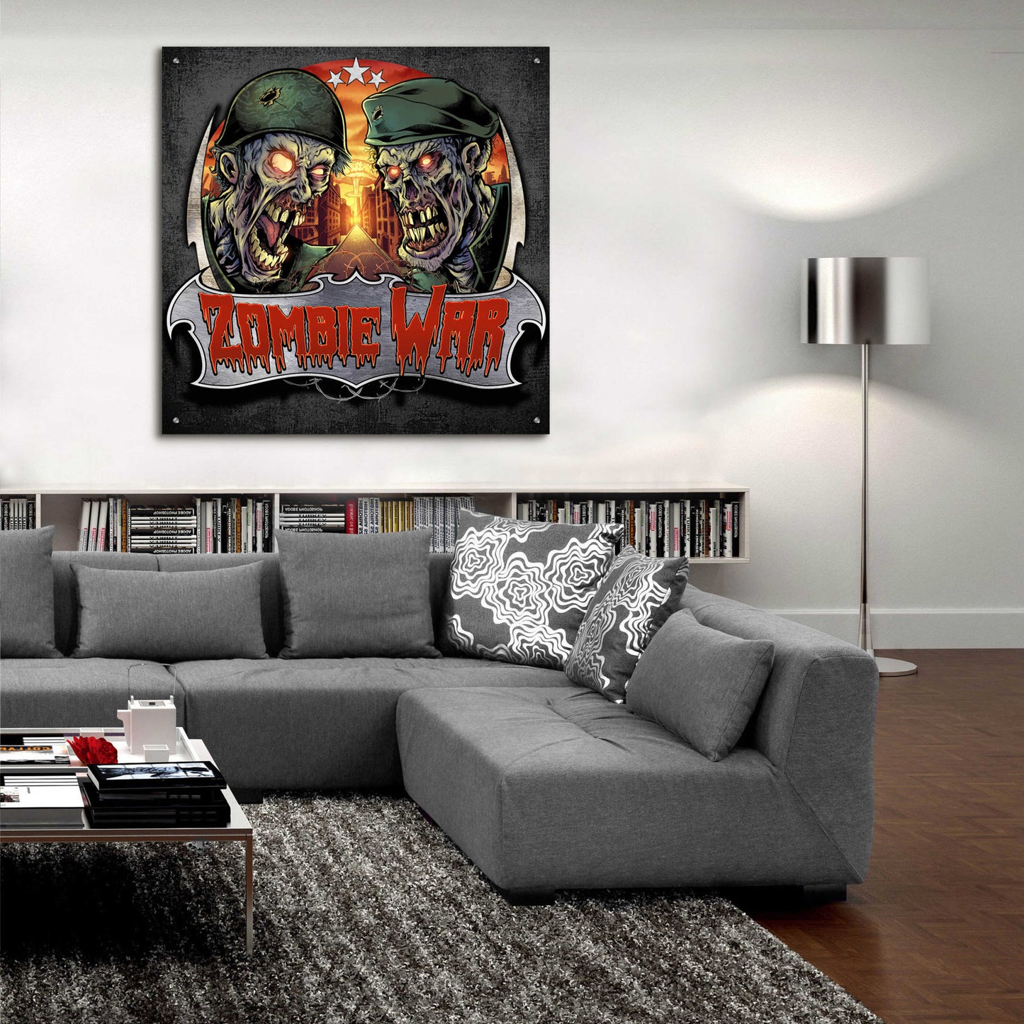 Epic Art 'Zombie War Soldiers' by Flyland Designs, Acrylic Glass Wall Art,36x36