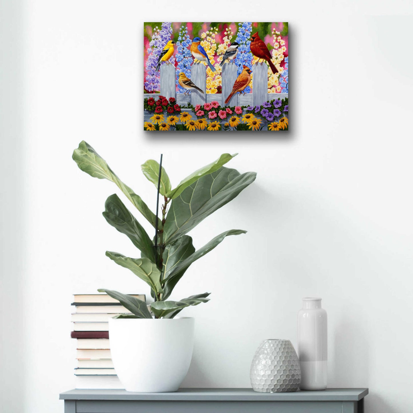 Epic Art 'Spring Garden Party' by Crista Forest, Acrylic Glass Wall Art,16x12