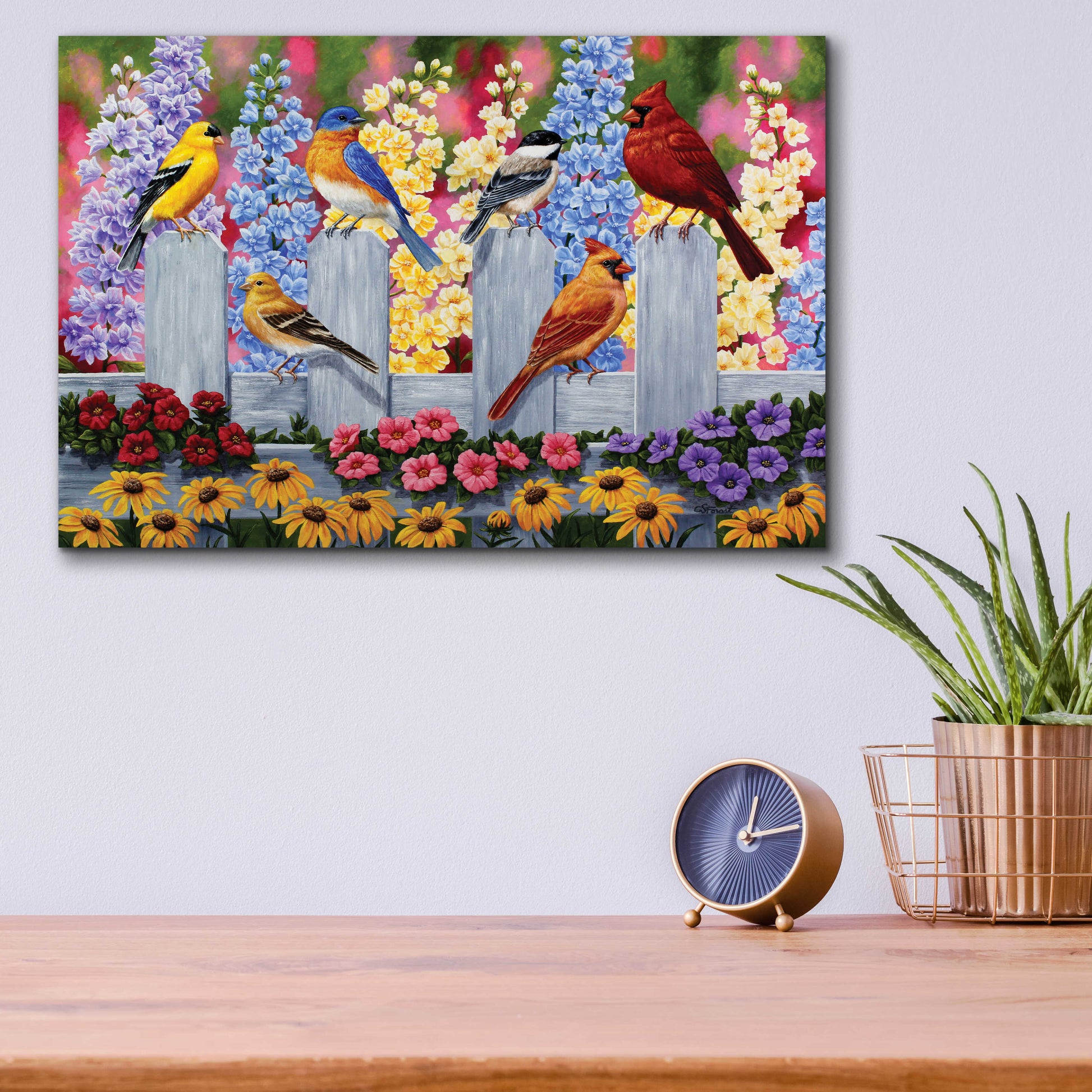 Epic Art 'Spring Garden Party' by Crista Forest, Acrylic Glass Wall Art,16x12