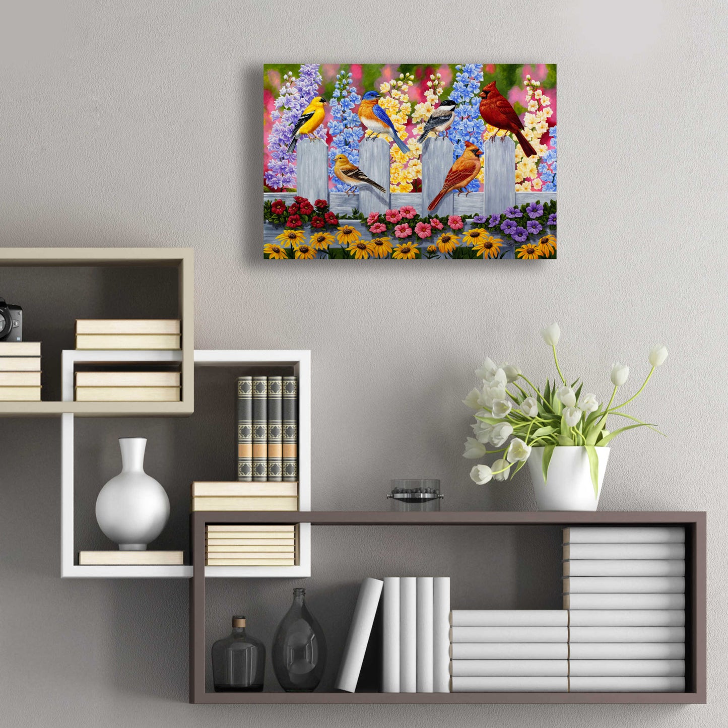 Epic Art 'Spring Garden Party' by Crista Forest, Acrylic Glass Wall Art,24x16