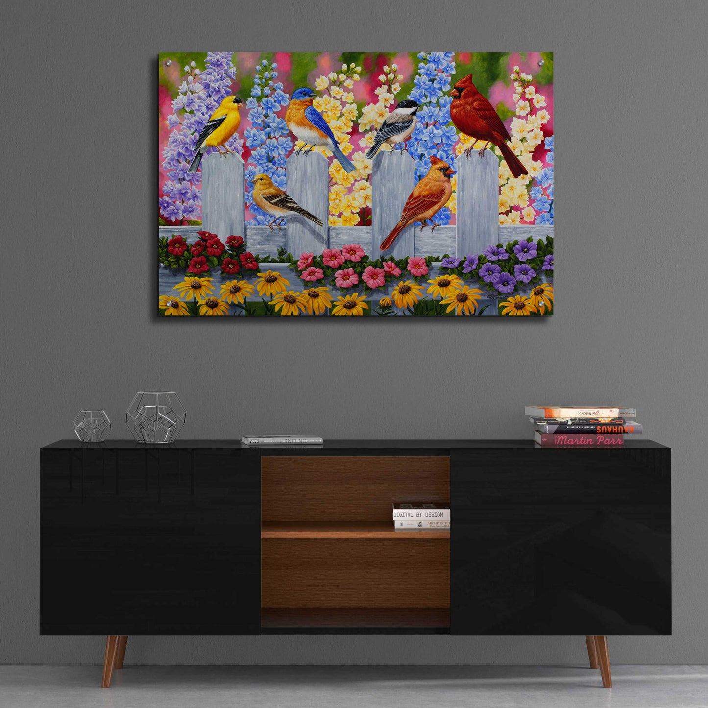 Epic Art 'Spring Garden Party' by Crista Forest, Acrylic Glass Wall Art,36x24