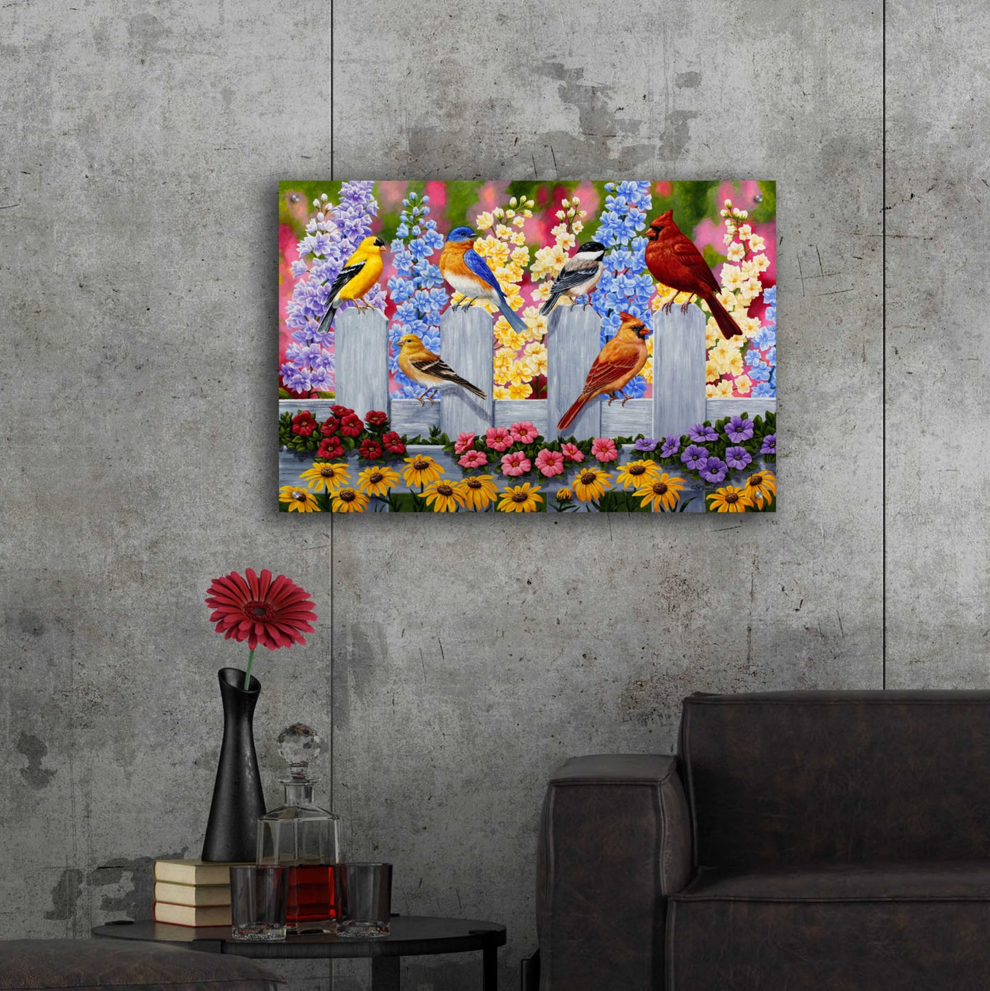 Epic Art 'Spring Garden Party' by Crista Forest, Acrylic Glass Wall Art,36x24