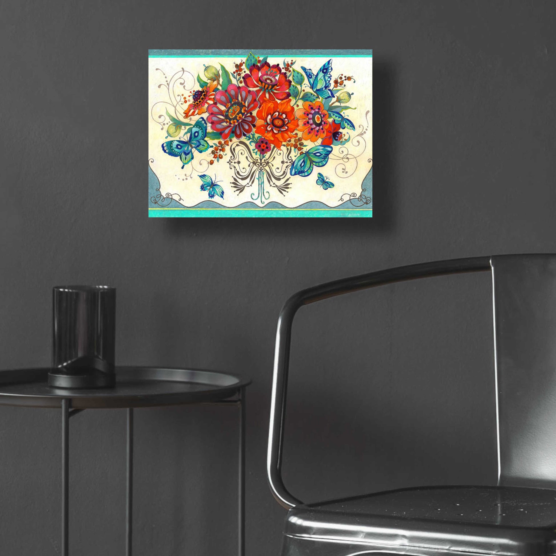 Epic Art 'Frilly Floral' by David Galchutt, Acrylic Glass Wall Art,16x12