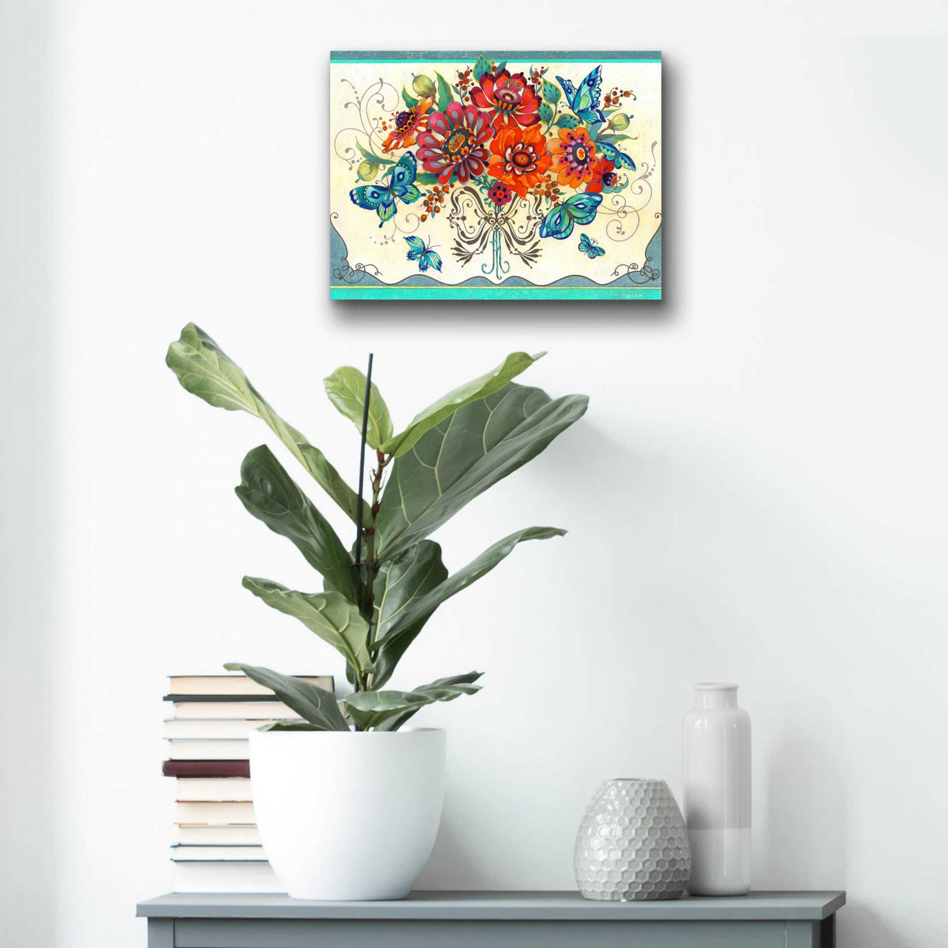 Epic Art 'Frilly Floral' by David Galchutt, Acrylic Glass Wall Art,16x12