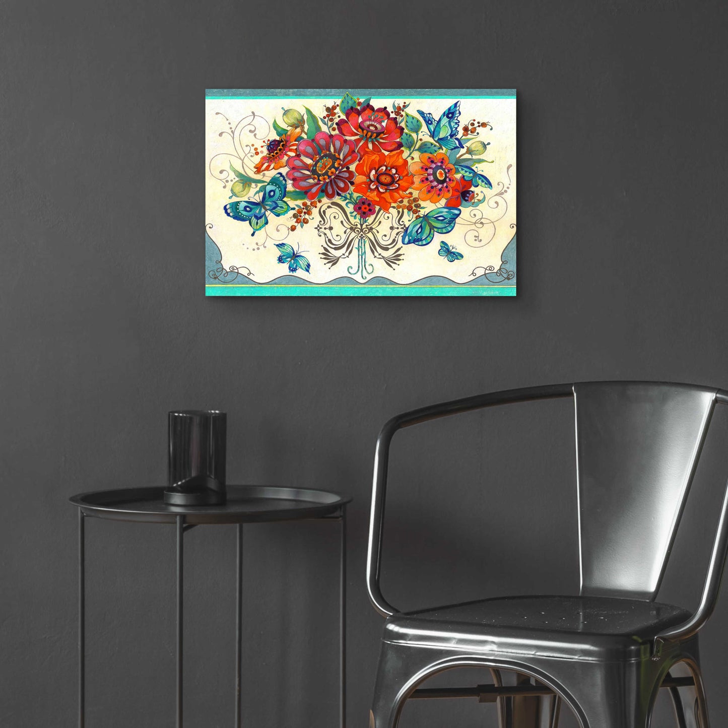 Epic Art 'Frilly Floral' by David Galchutt, Acrylic Glass Wall Art,24x16