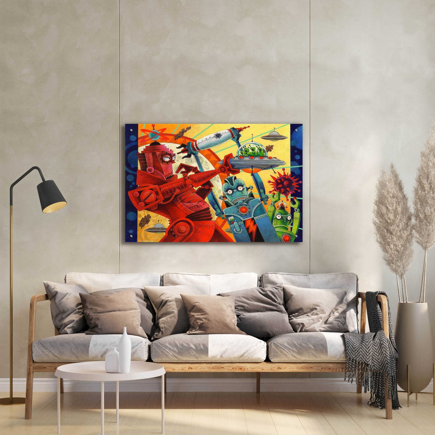 Epic Art 'Robotic Uprising' by David Galchutt, Acrylic Glass Wall Art,36x24