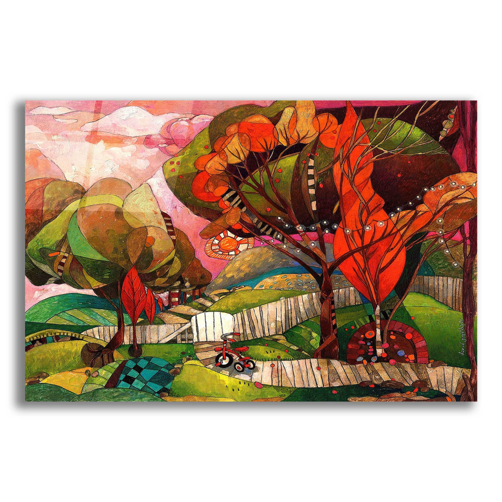 Epic Art 'The Big Backyard' by David Galchutt, Acrylic Glass Wall Art,16x12