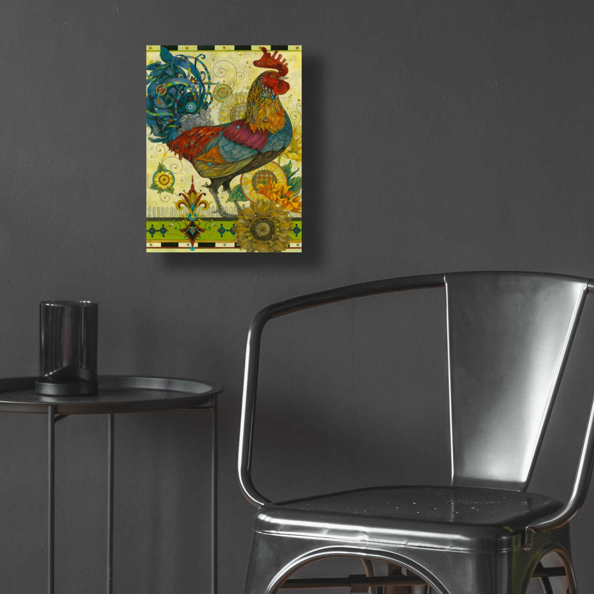 Epic Art 'Rooster' by David Galchutt, Acrylic Glass Wall Art,12x16