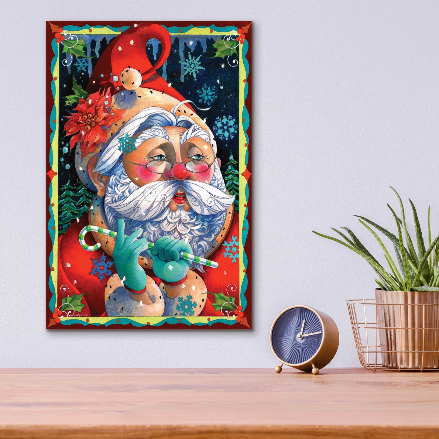 Epic Art 'Determining Naughty or Nice' by David Galchutt, Acrylic Glass Wall Art,12x16