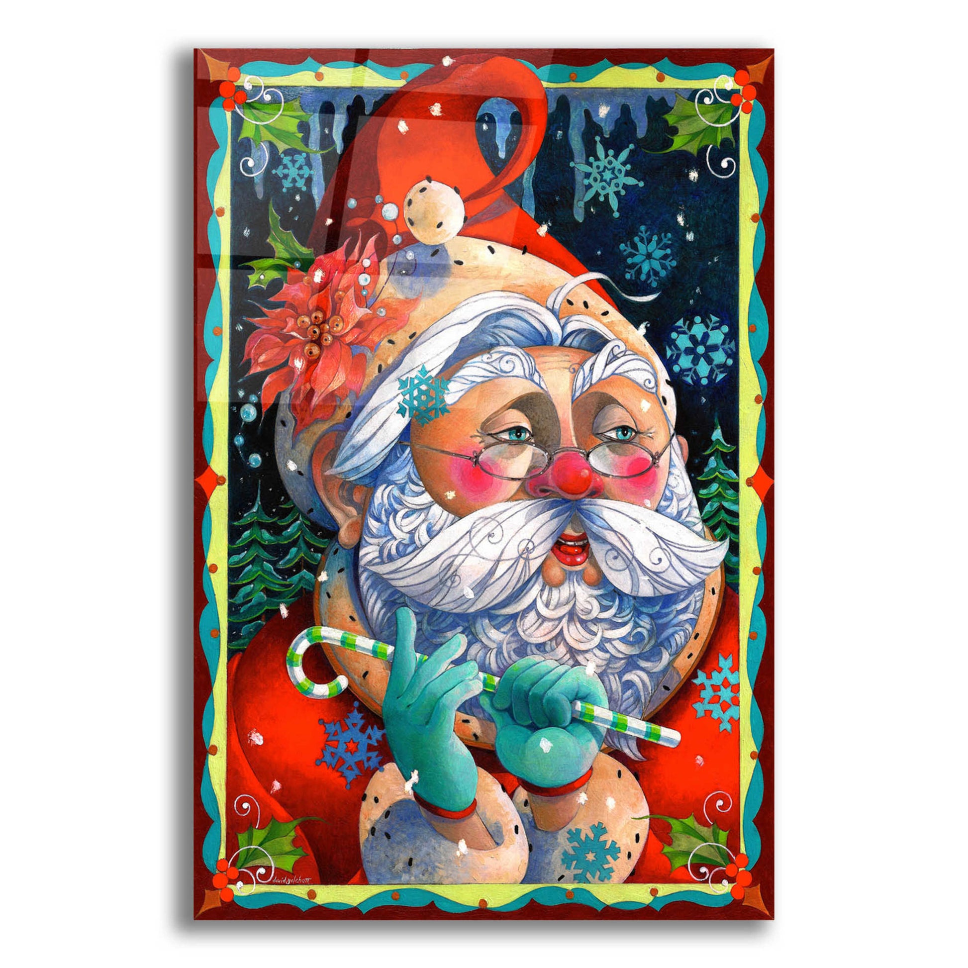 Epic Art 'Determining Naughty or Nice' by David Galchutt, Acrylic Glass Wall Art,12x16