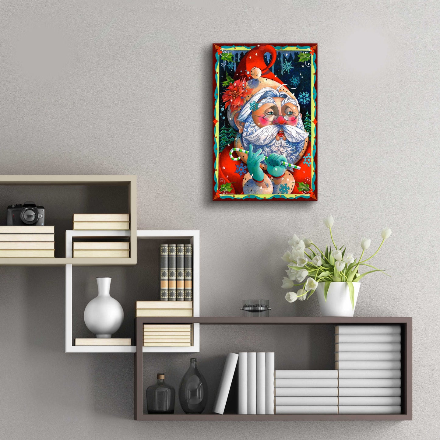 Epic Art 'Determining Naughty or Nice' by David Galchutt, Acrylic Glass Wall Art,16x24