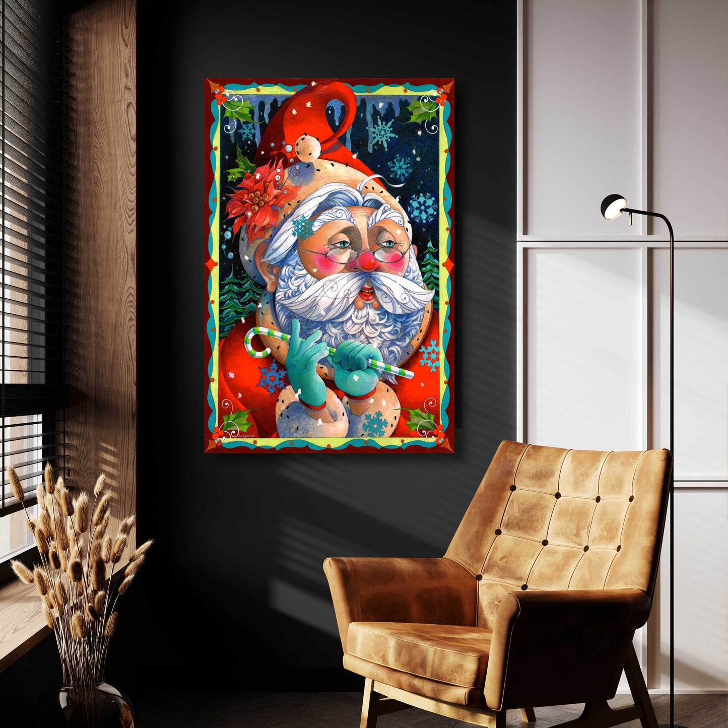 Epic Art 'Determining Naughty or Nice' by David Galchutt, Acrylic Glass Wall Art,24x36