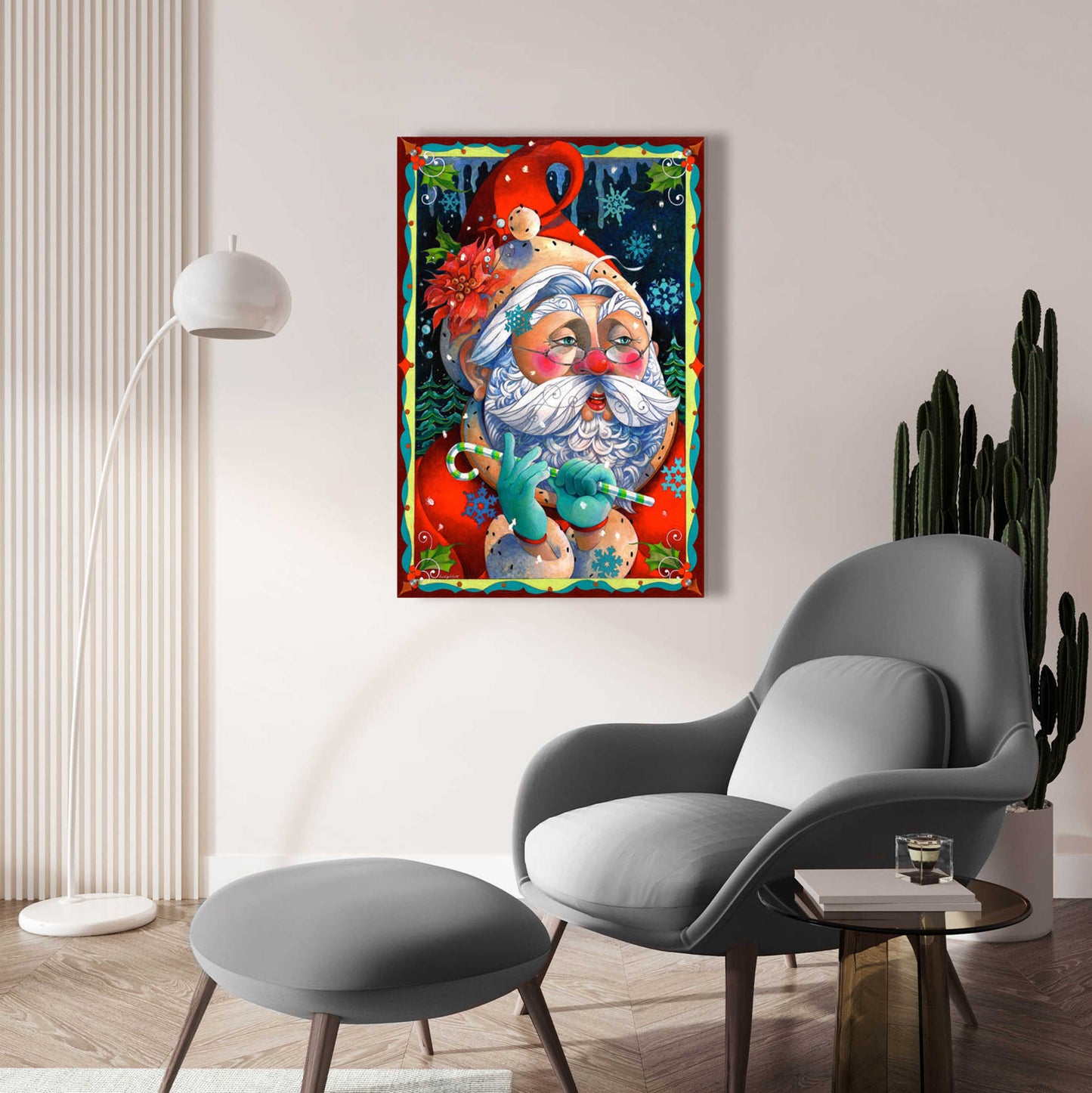 Epic Art 'Determining Naughty or Nice' by David Galchutt, Acrylic Glass Wall Art,24x36