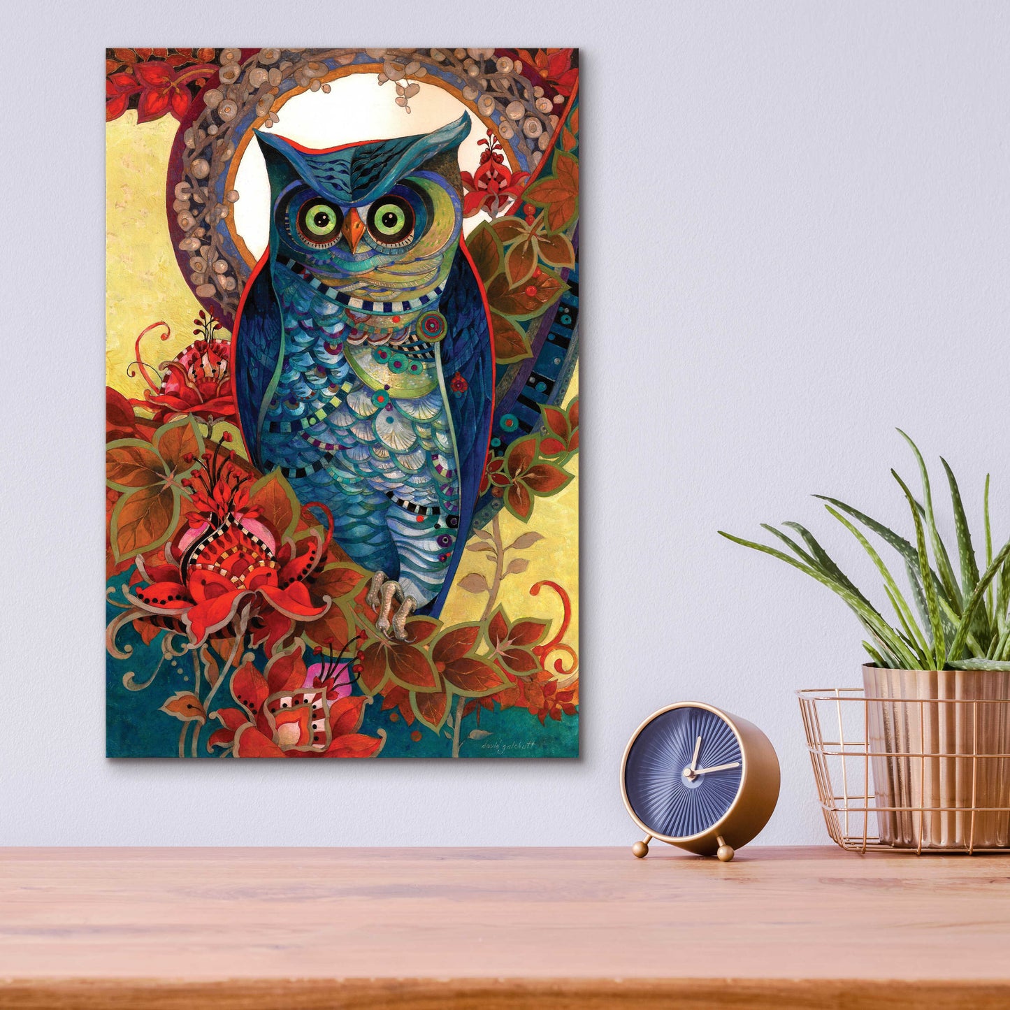 Epic Art 'Hoot' by David Galchutt, Acrylic Glass Wall Art,12x16