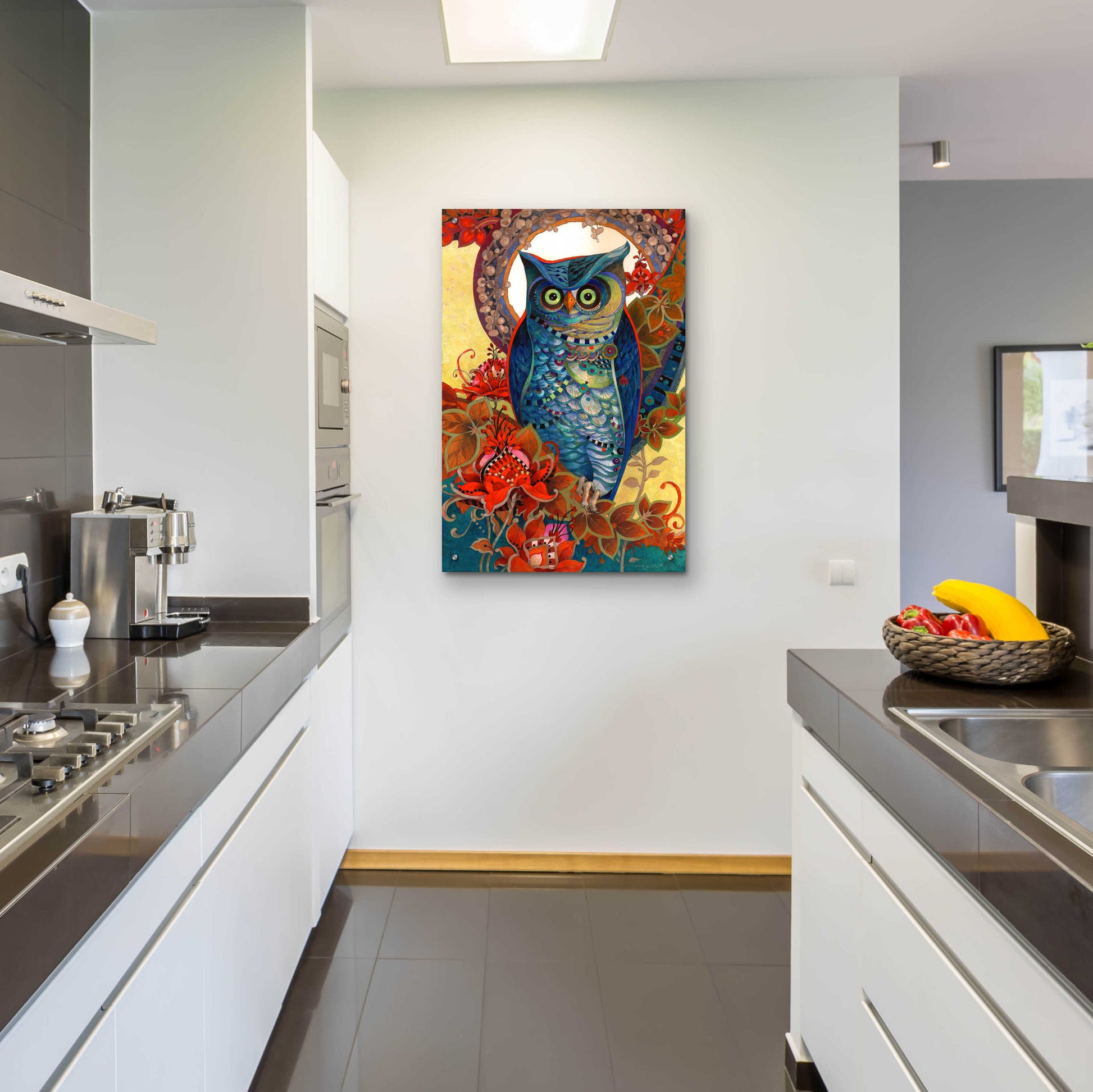 Epic Art 'Hoot' by David Galchutt, Acrylic Glass Wall Art,24x36