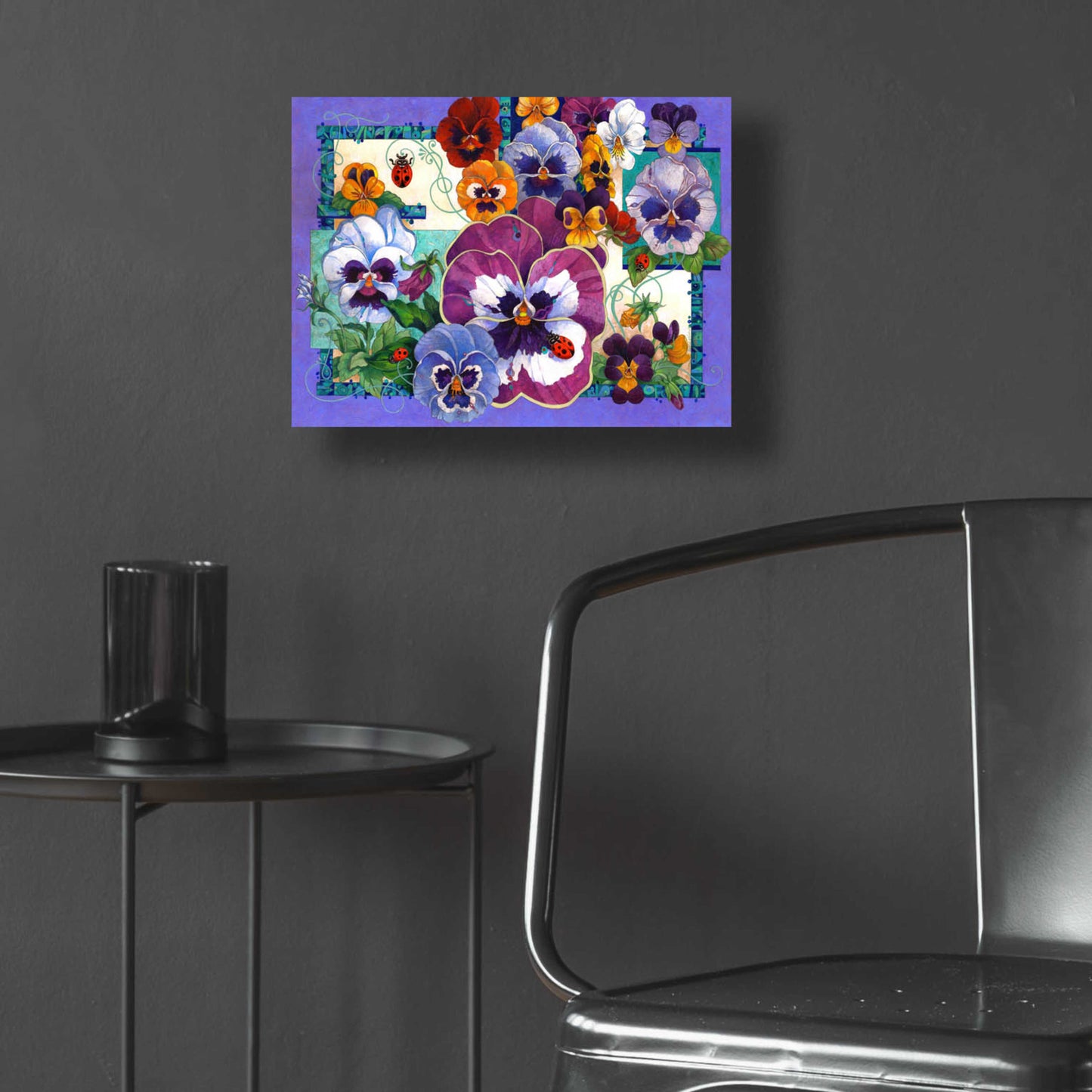 Epic Art 'Pansy Mania' by David Galchutt, Acrylic Glass Wall Art,16x12