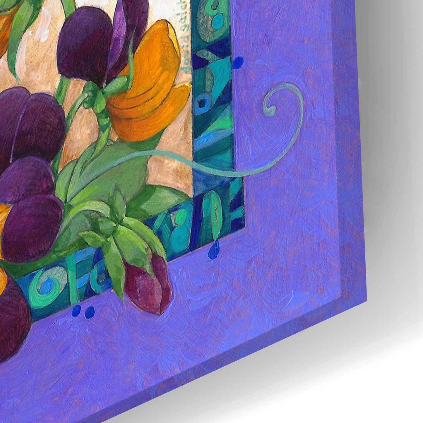 Epic Art 'Pansy Mania' by David Galchutt, Acrylic Glass Wall Art,24x16