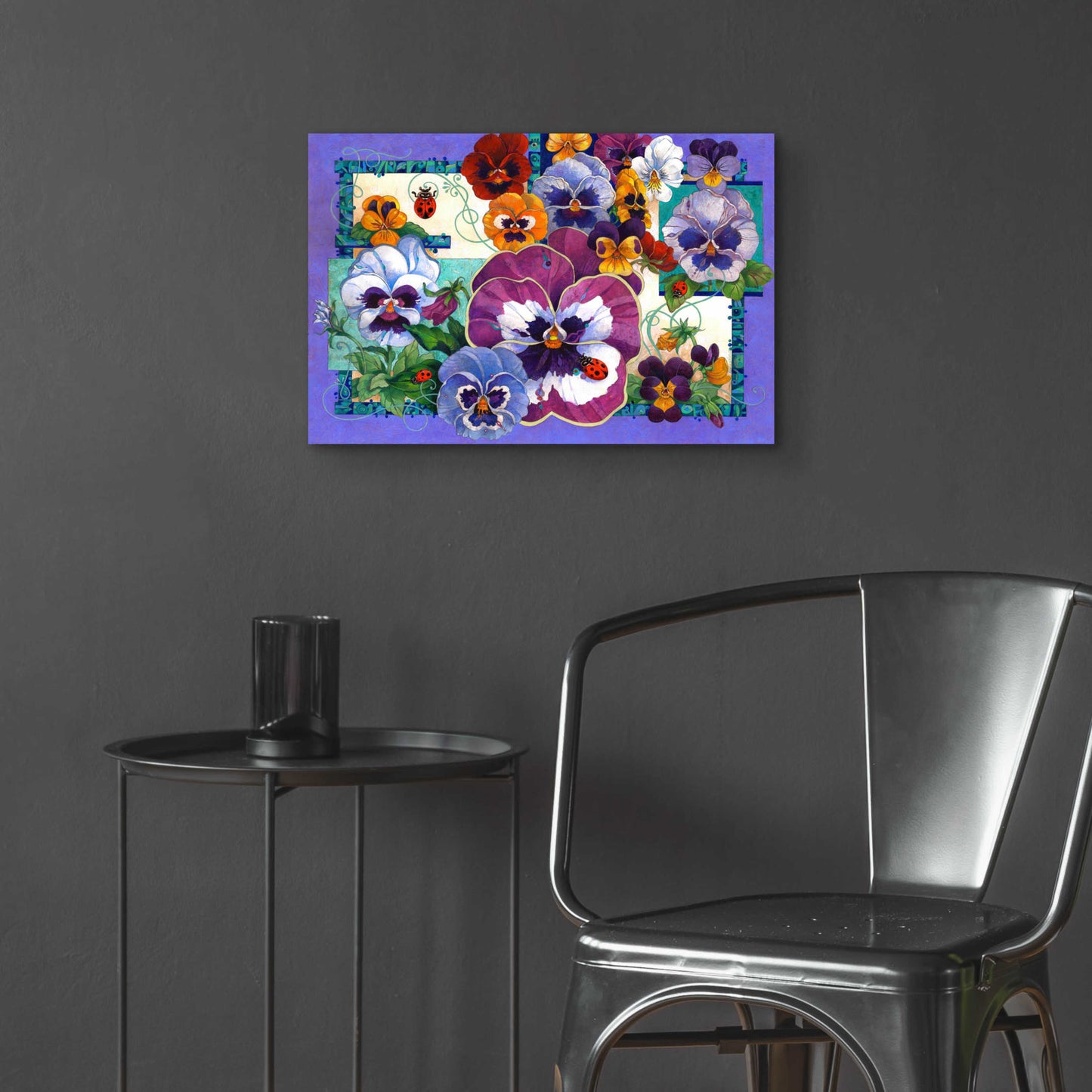 Epic Art 'Pansy Mania' by David Galchutt, Acrylic Glass Wall Art,24x16