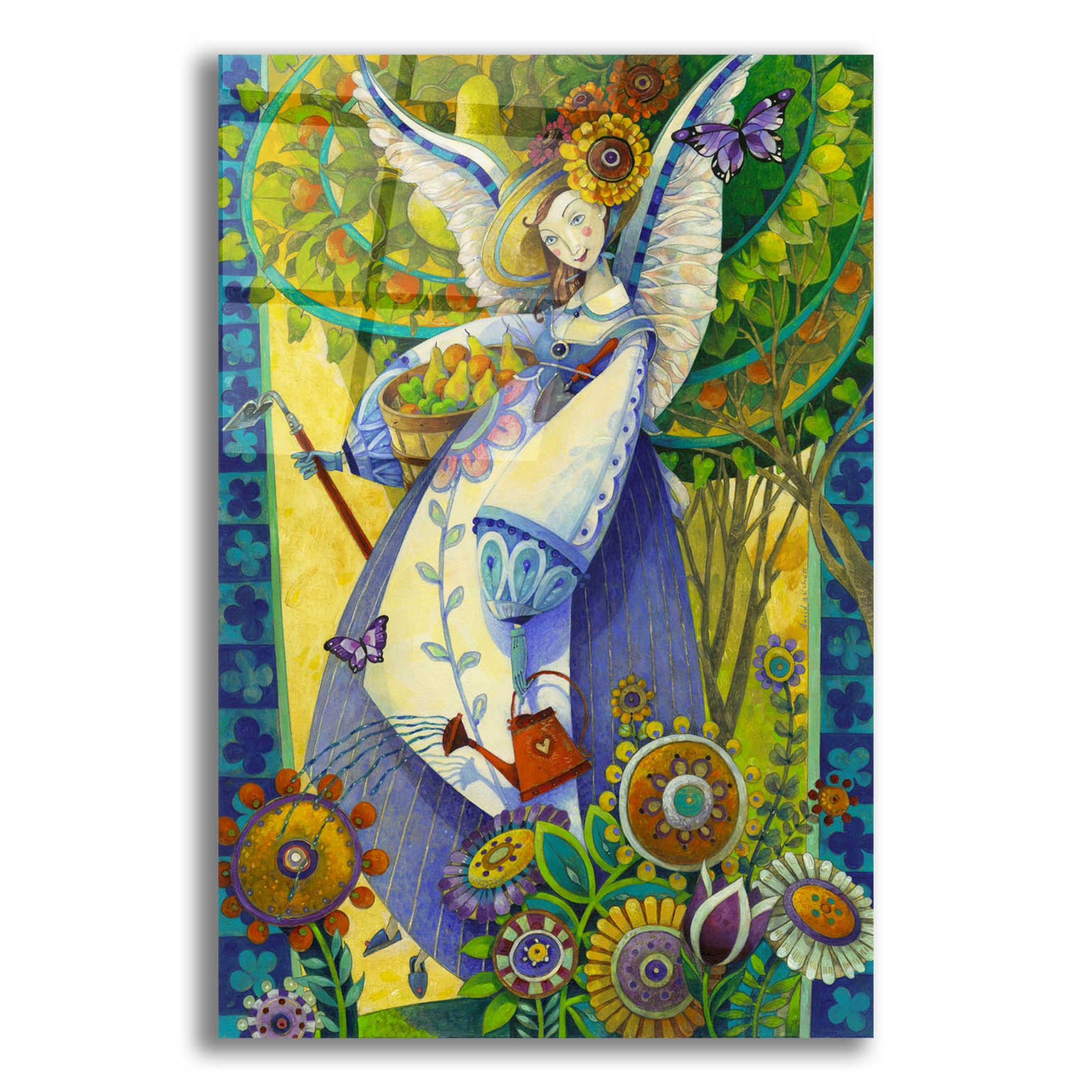 Epic Art 'Angelic Harvesting' by David Galchutt, Acrylic Glass Wall Art,12x16