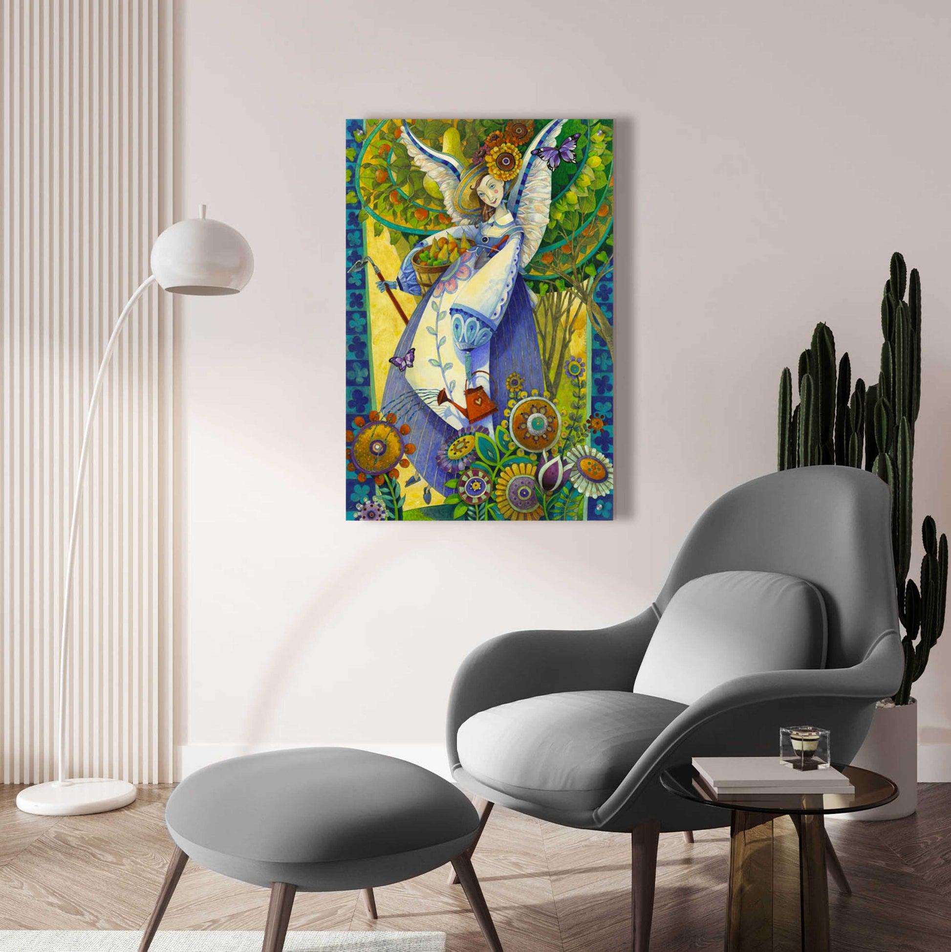 Epic Art 'Angelic Harvesting' by David Galchutt, Acrylic Glass Wall Art,24x36