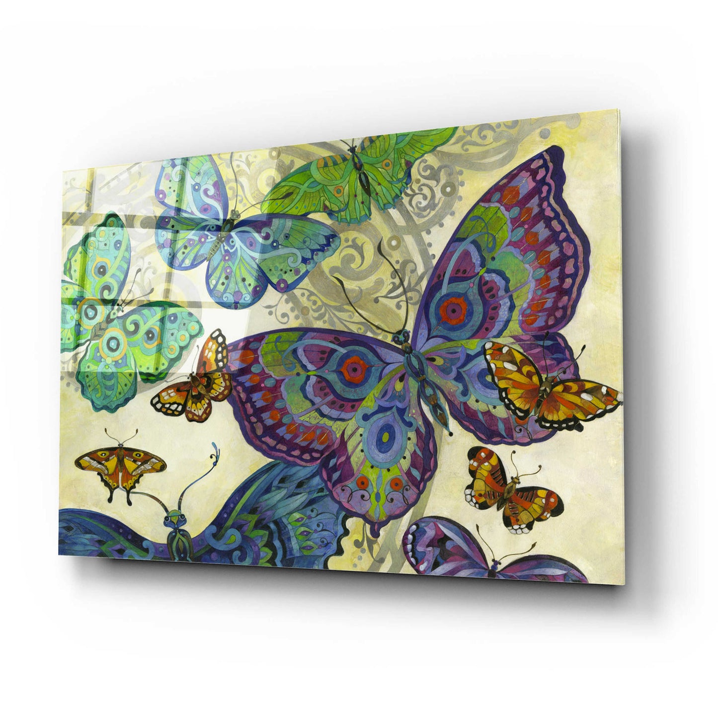 Epic Art 'Flutter Flock' by David Galchutt, Acrylic Glass Wall Art,24x16