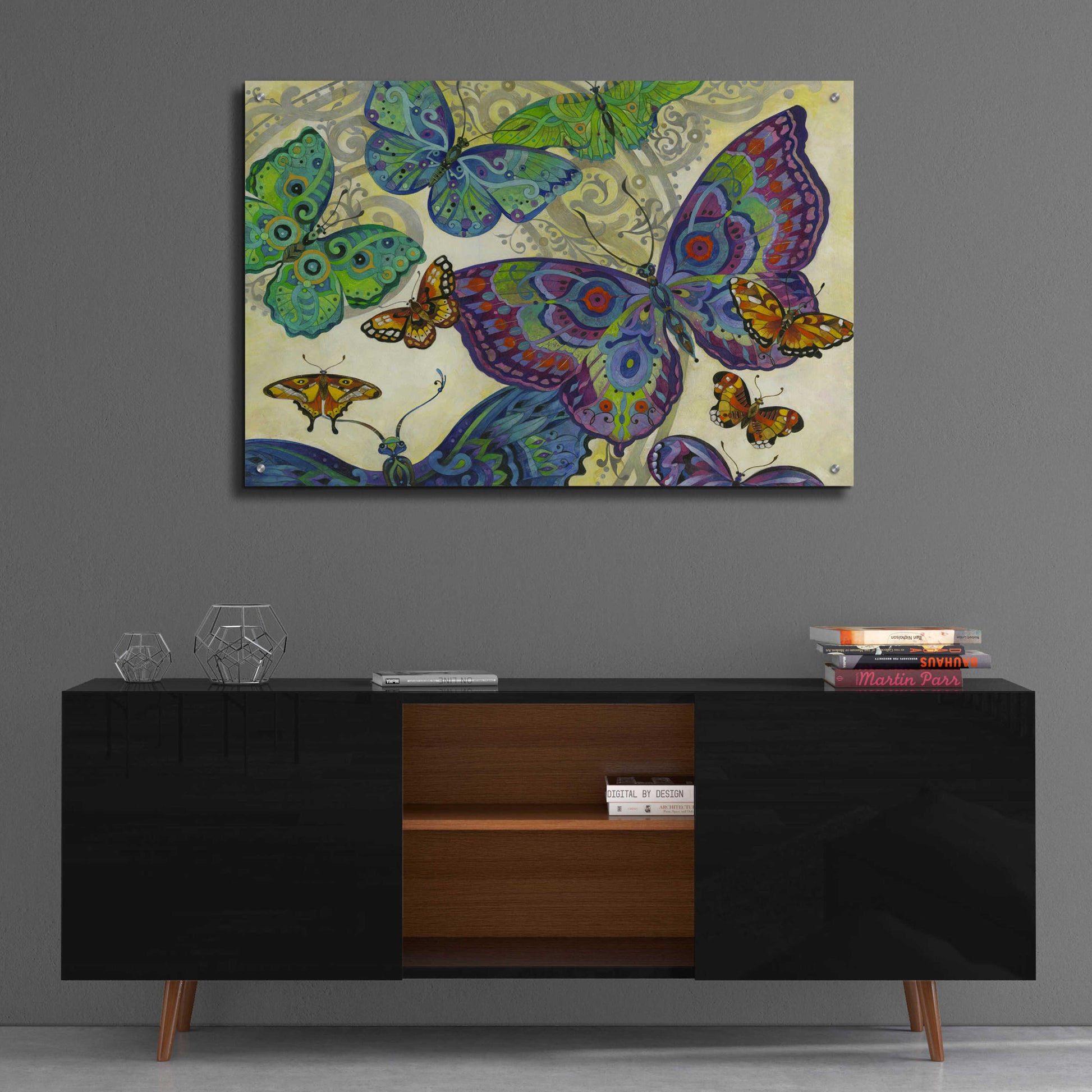 Epic Art 'Flutter Flock' by David Galchutt, Acrylic Glass Wall Art,36x24