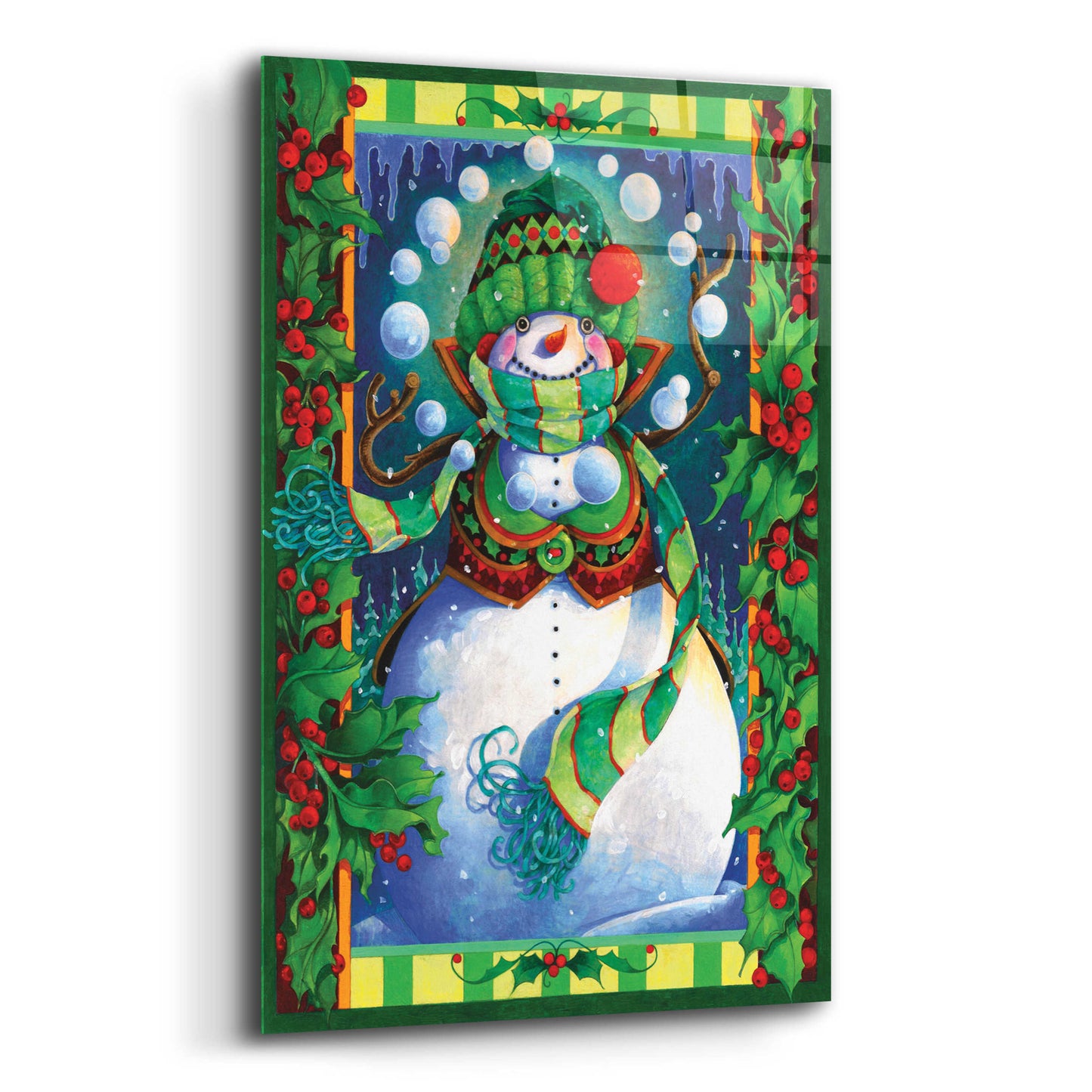 Epic Art 'Snowman' by David Galchutt, Acrylic Glass Wall Art,12x16