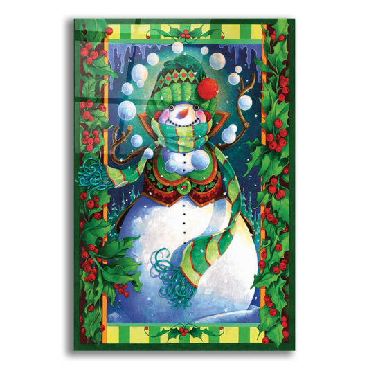 Epic Art 'Snowman' by David Galchutt, Acrylic Glass Wall Art