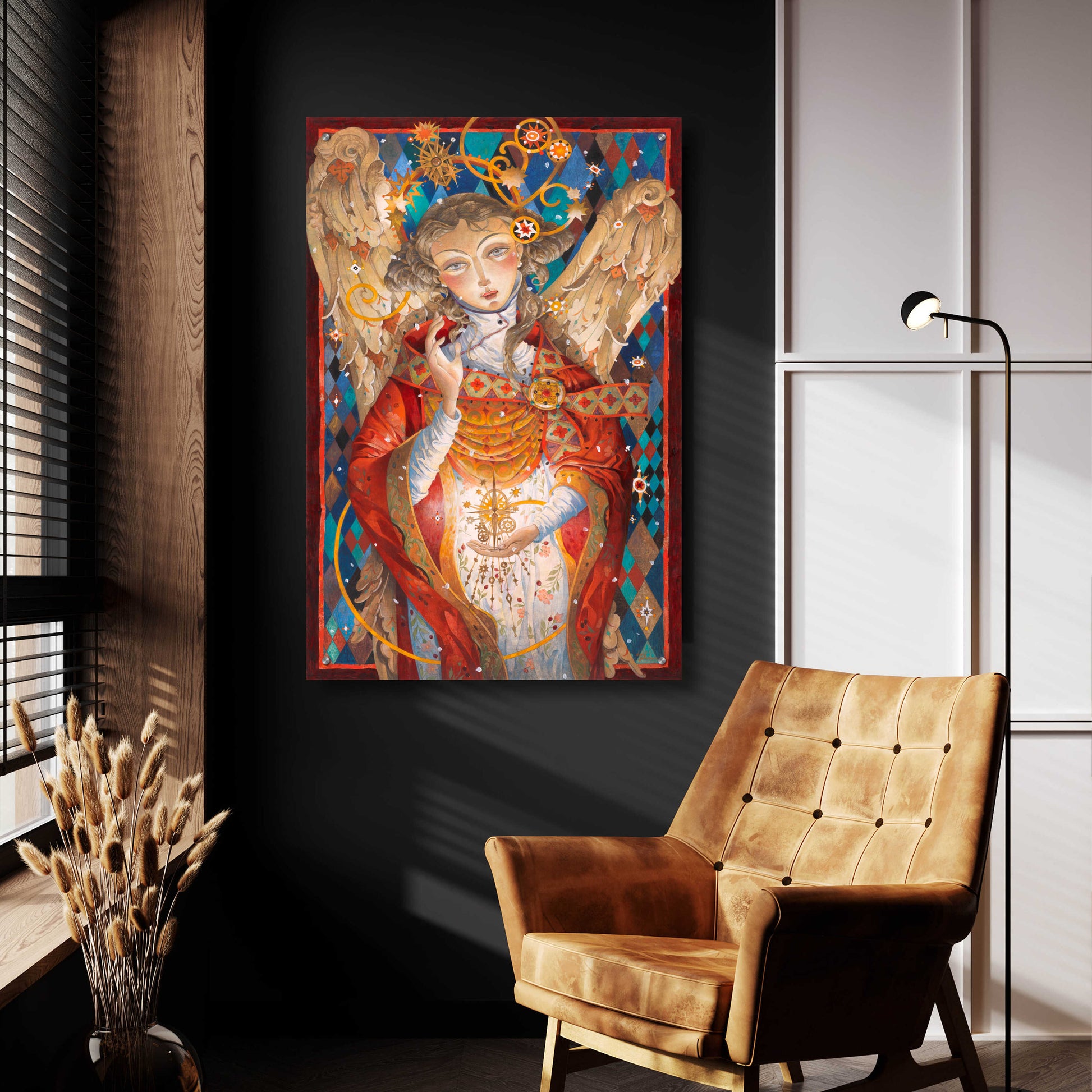 Epic Art 'Winter Angel' by David Galchutt, Acrylic Glass Wall Art,24x36