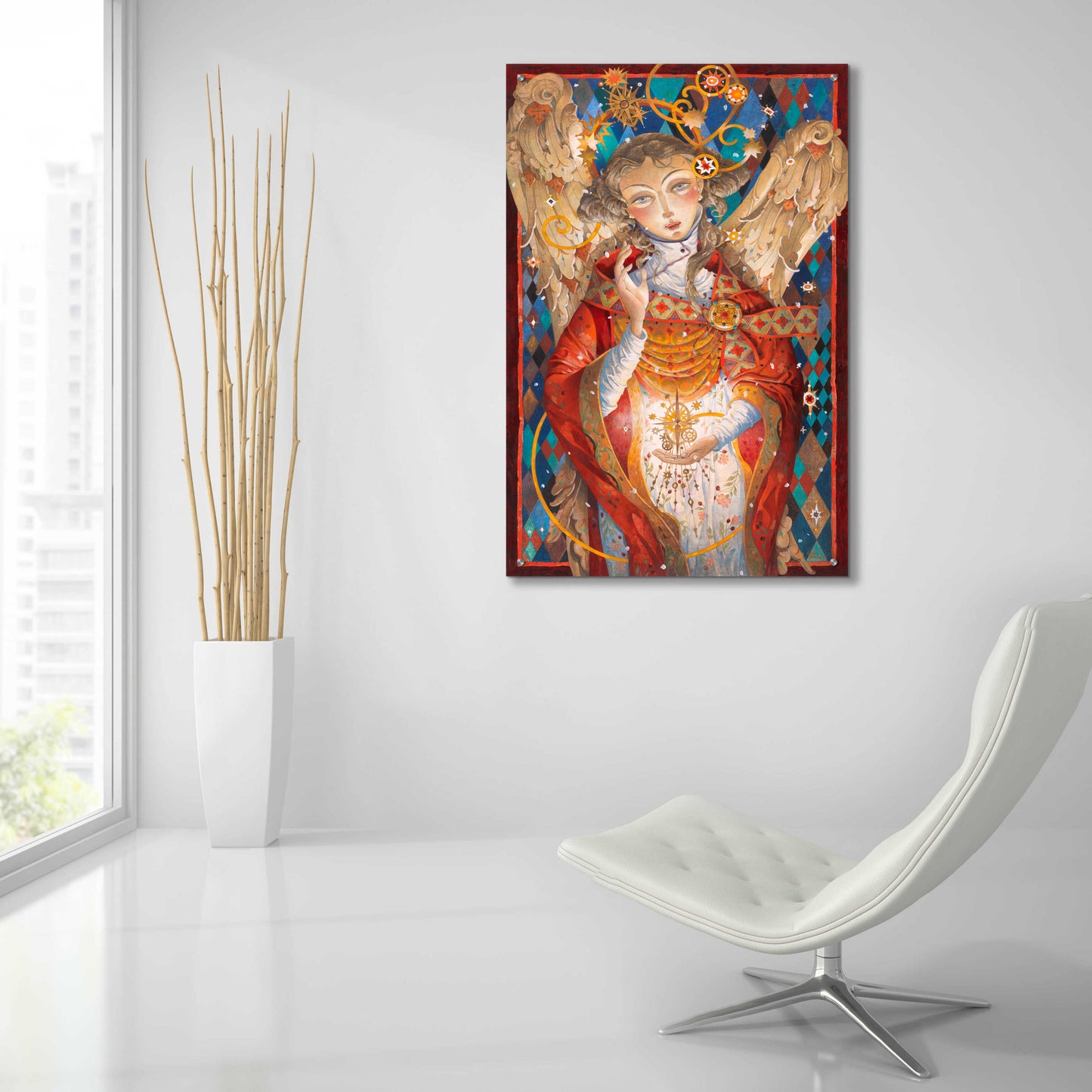 Epic Art 'Winter Angel' by David Galchutt, Acrylic Glass Wall Art,24x36