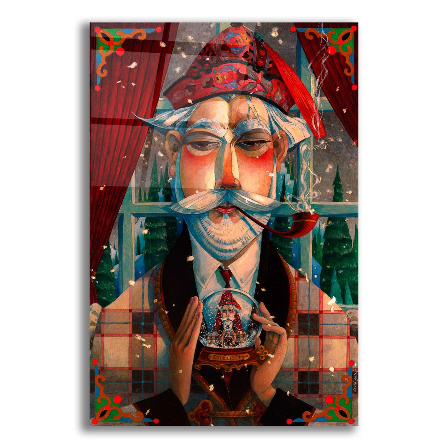 Epic Art 'His Winter Diversion' by David Galchutt, Acrylic Glass Wall Art