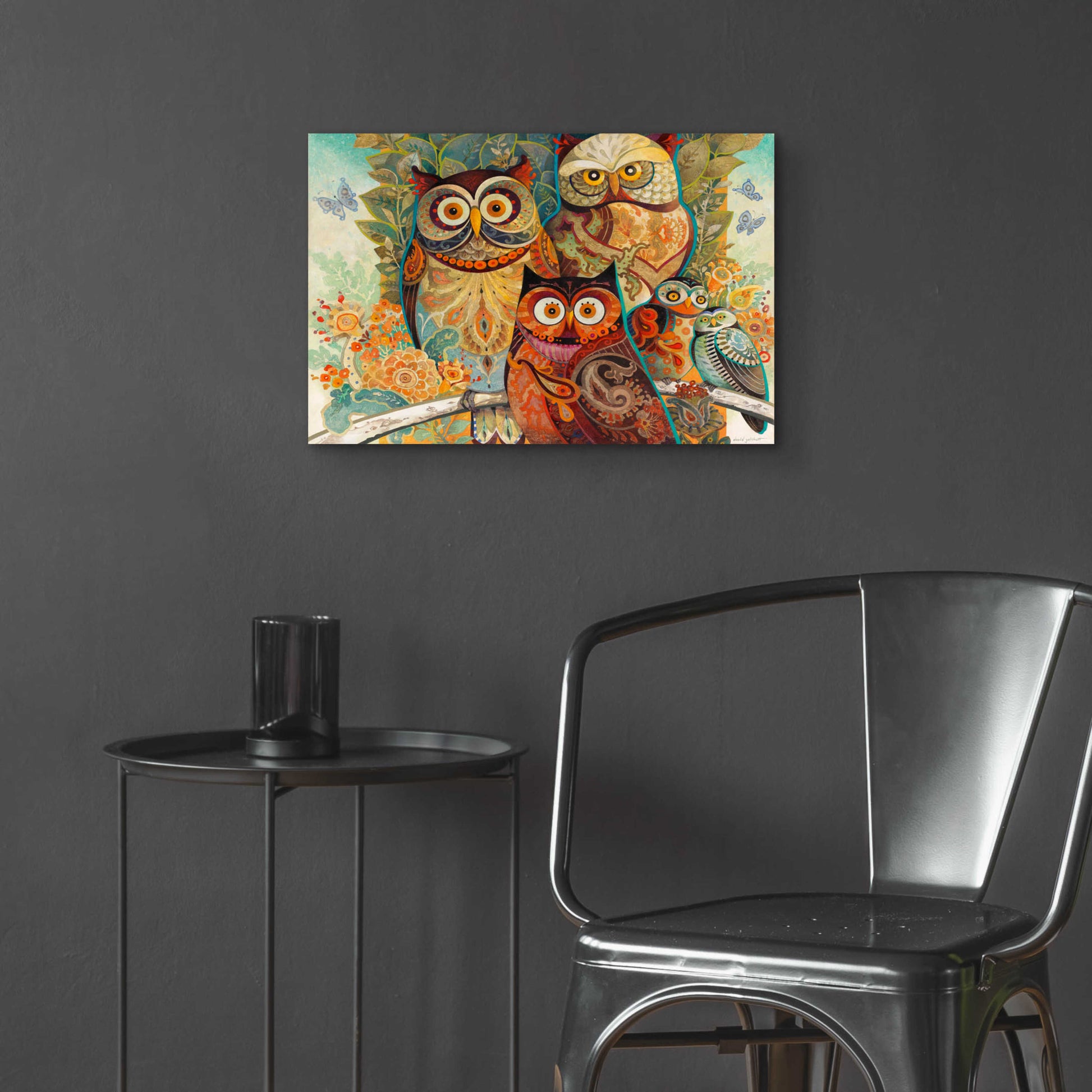 Epic Art 'Owls' by David Galchutt, Acrylic Glass Wall Art,24x16