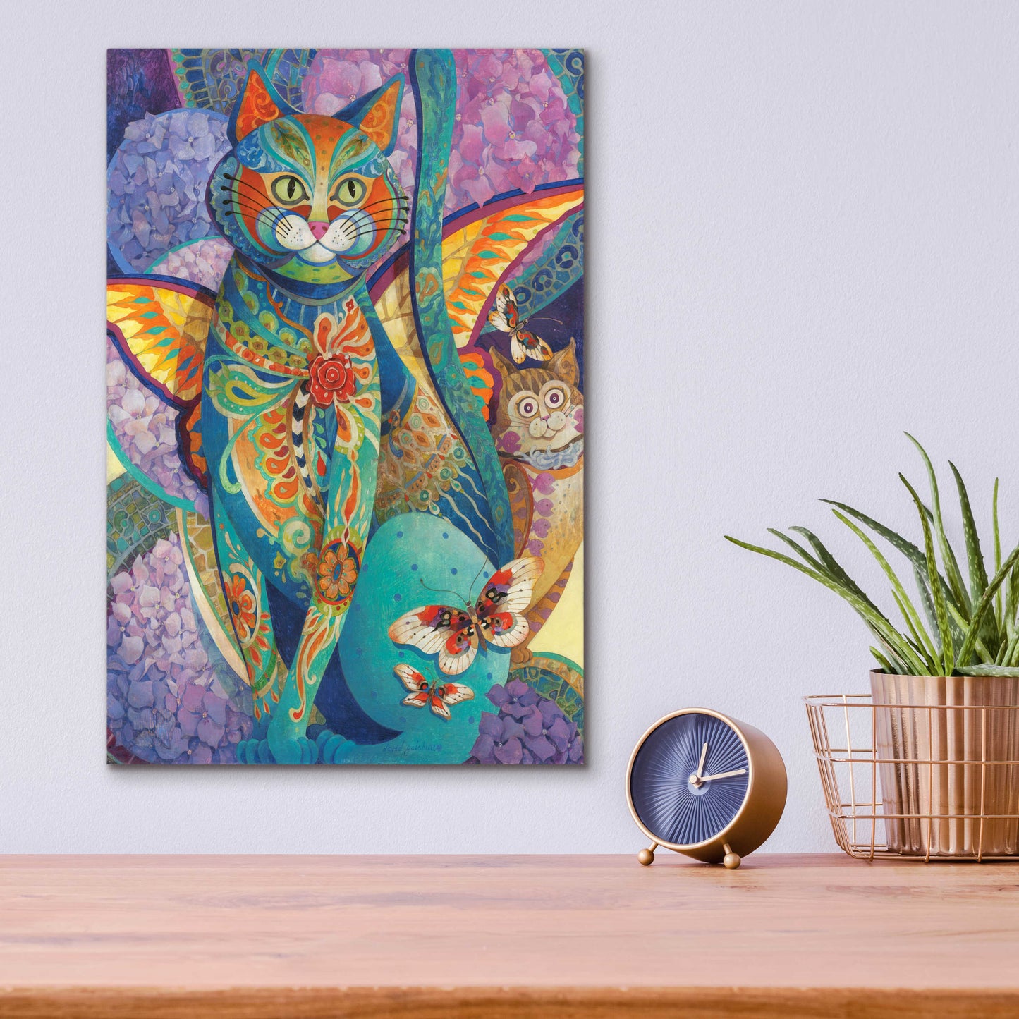 Epic Art 'Feline Fiesta' by David Galchutt, Acrylic Glass Wall Art,12x16