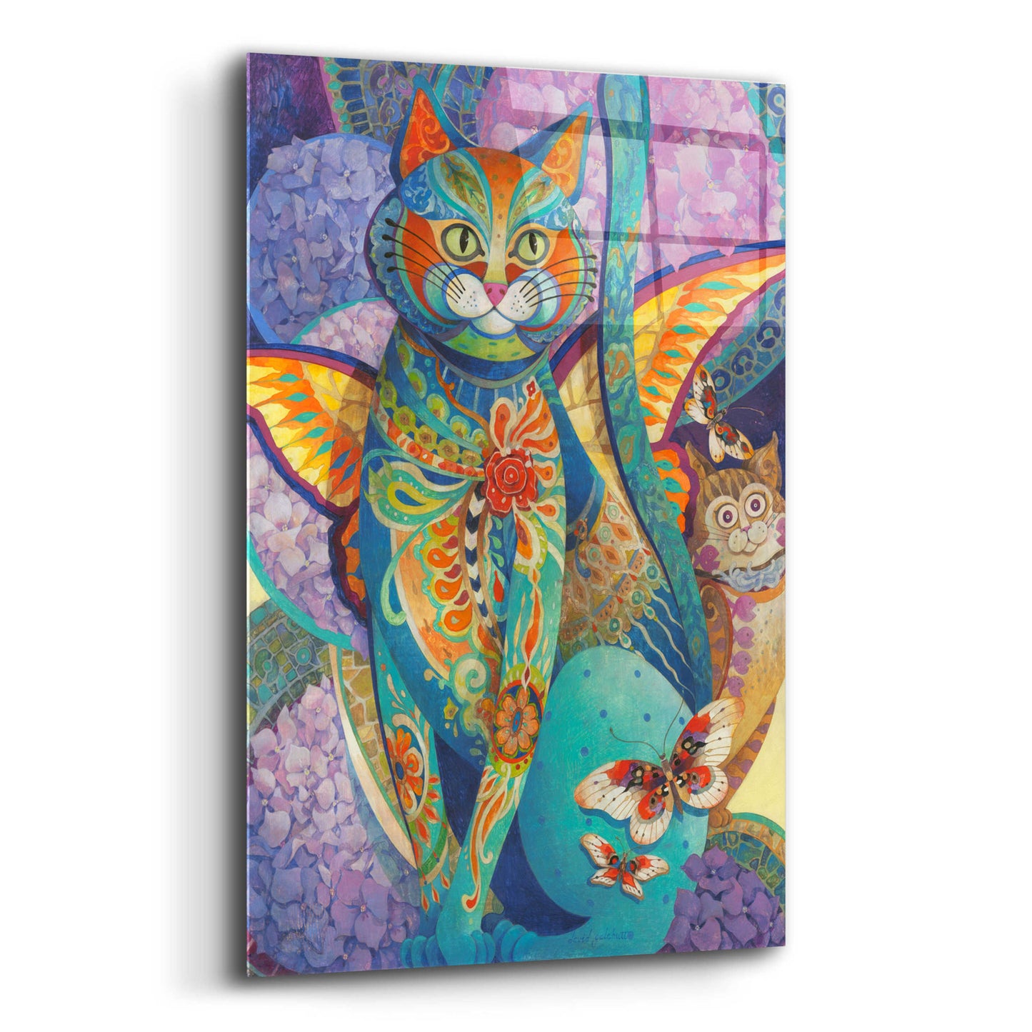 Epic Art 'Feline Fiesta' by David Galchutt, Acrylic Glass Wall Art,16x24