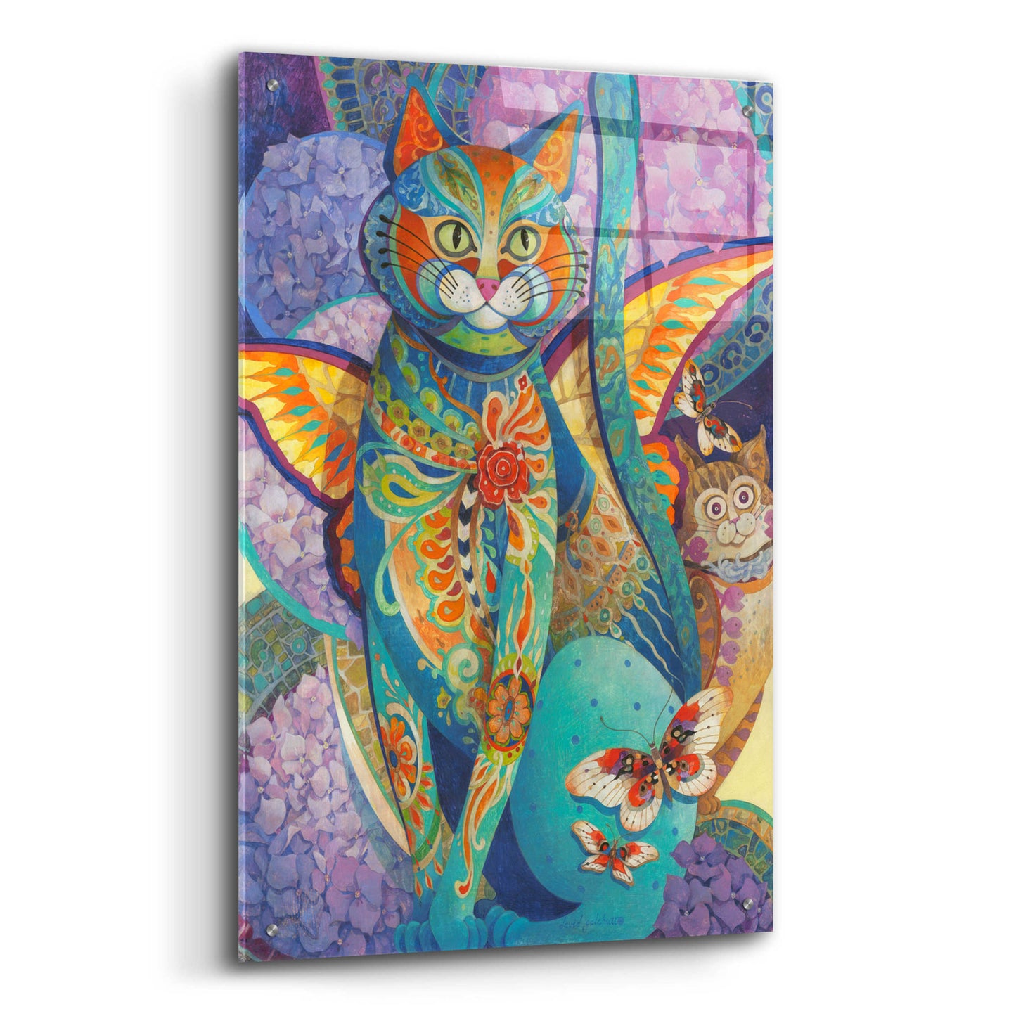 Epic Art 'Feline Fiesta' by David Galchutt, Acrylic Glass Wall Art,24x36