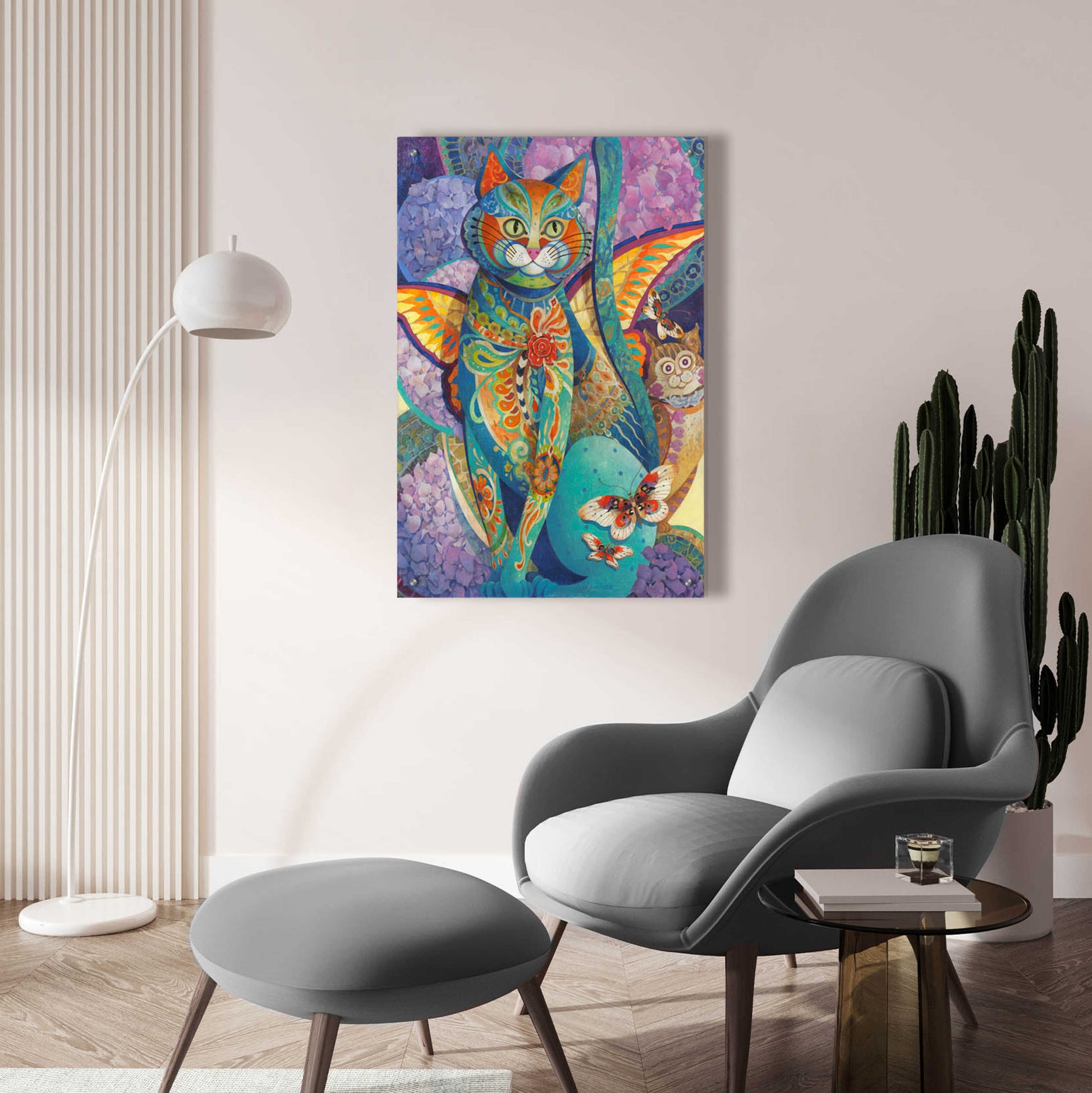 Epic Art 'Feline Fiesta' by David Galchutt, Acrylic Glass Wall Art,24x36