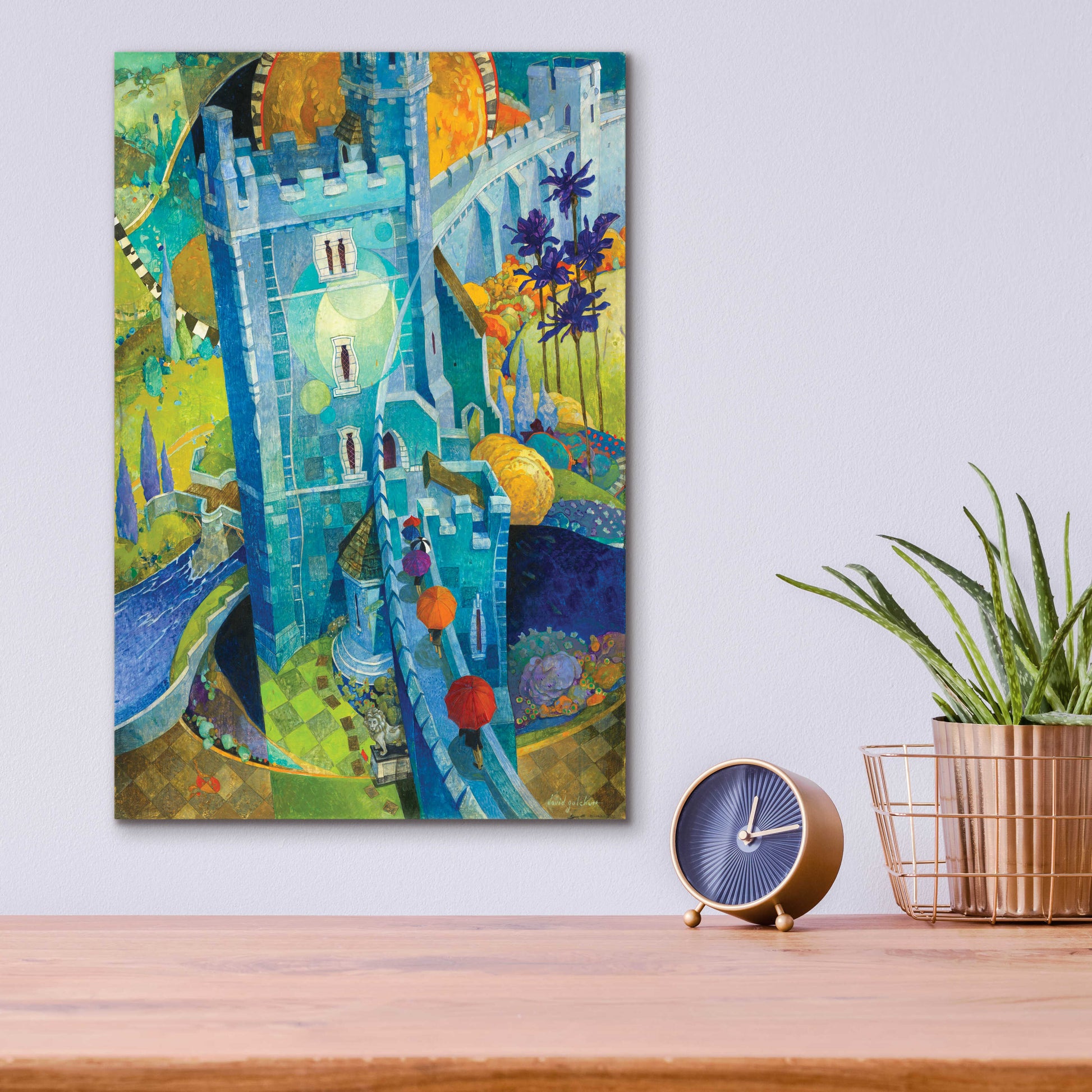 Epic Art 'The Blue Castle' by David Galchutt, Acrylic Glass Wall Art,12x16