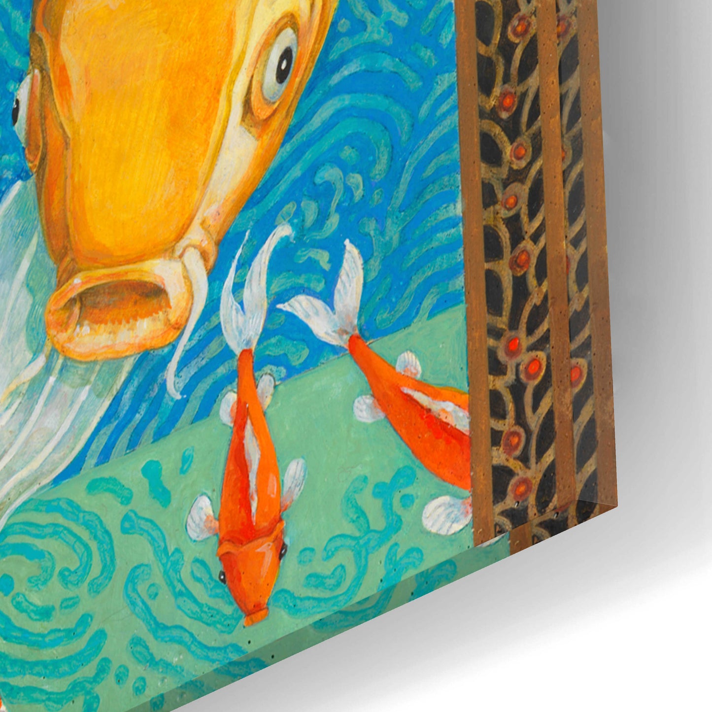 Epic Art 'Koi Pond' by David Galchutt, Acrylic Glass Wall Art,16x12