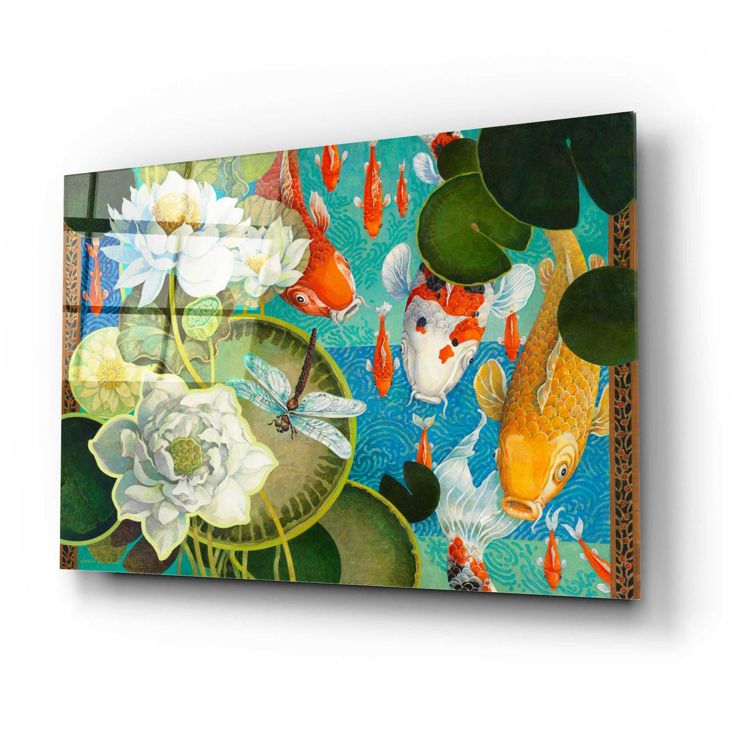 Epic Art 'Koi Pond' by David Galchutt, Acrylic Glass Wall Art,24x16