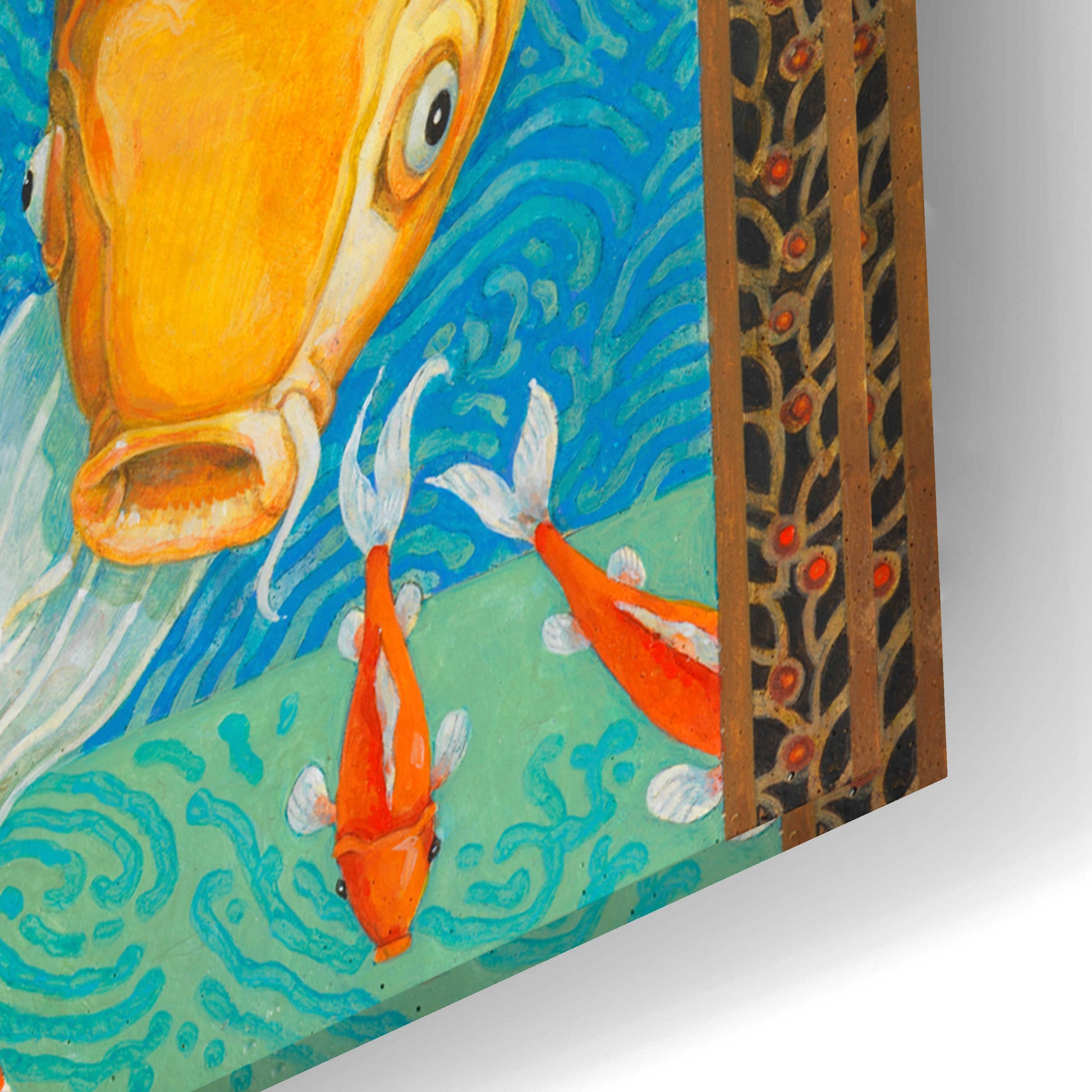 Epic Art 'Koi Pond' by David Galchutt, Acrylic Glass Wall Art,24x16